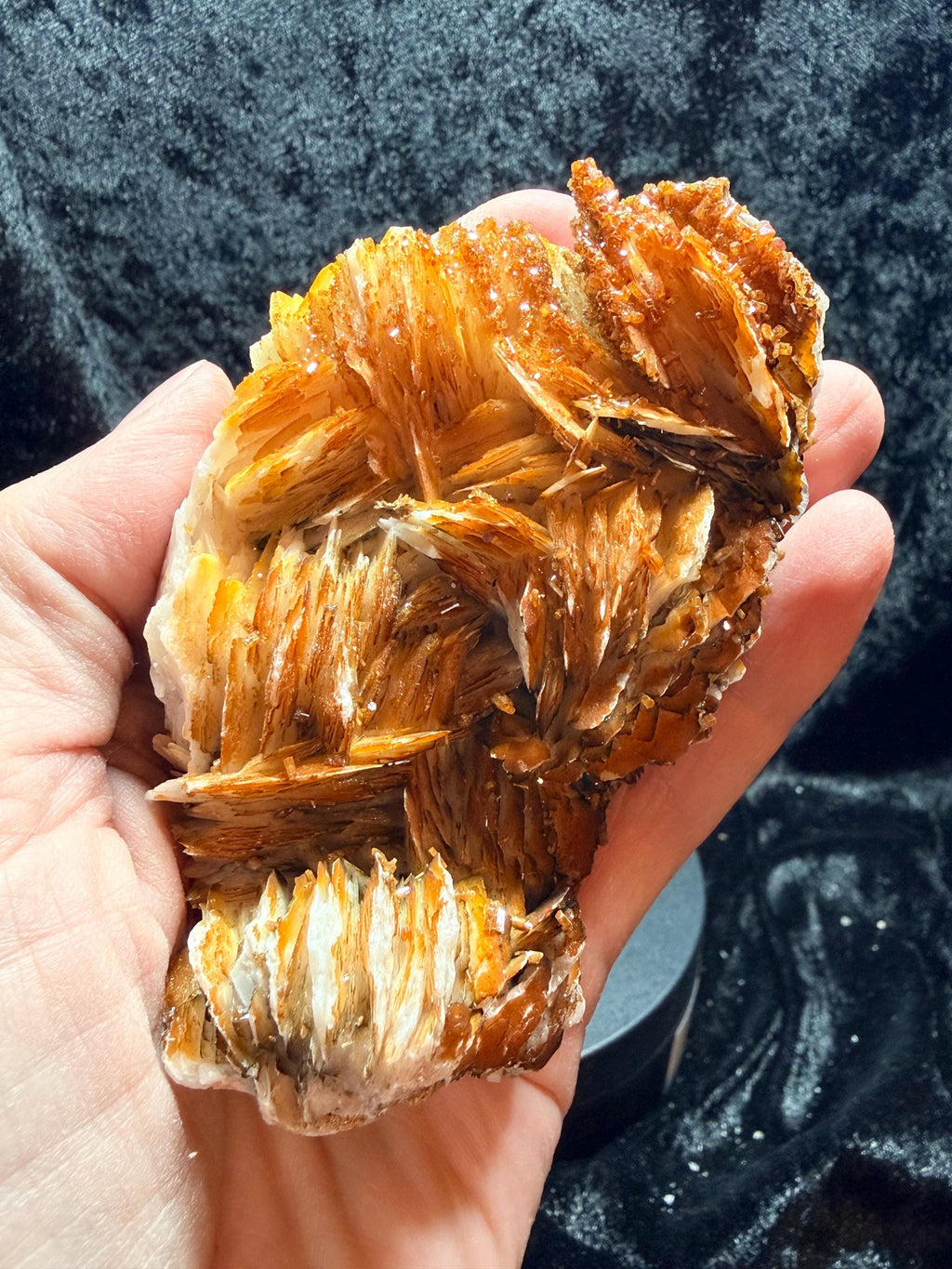 Vanadinite on Barite from Morocco