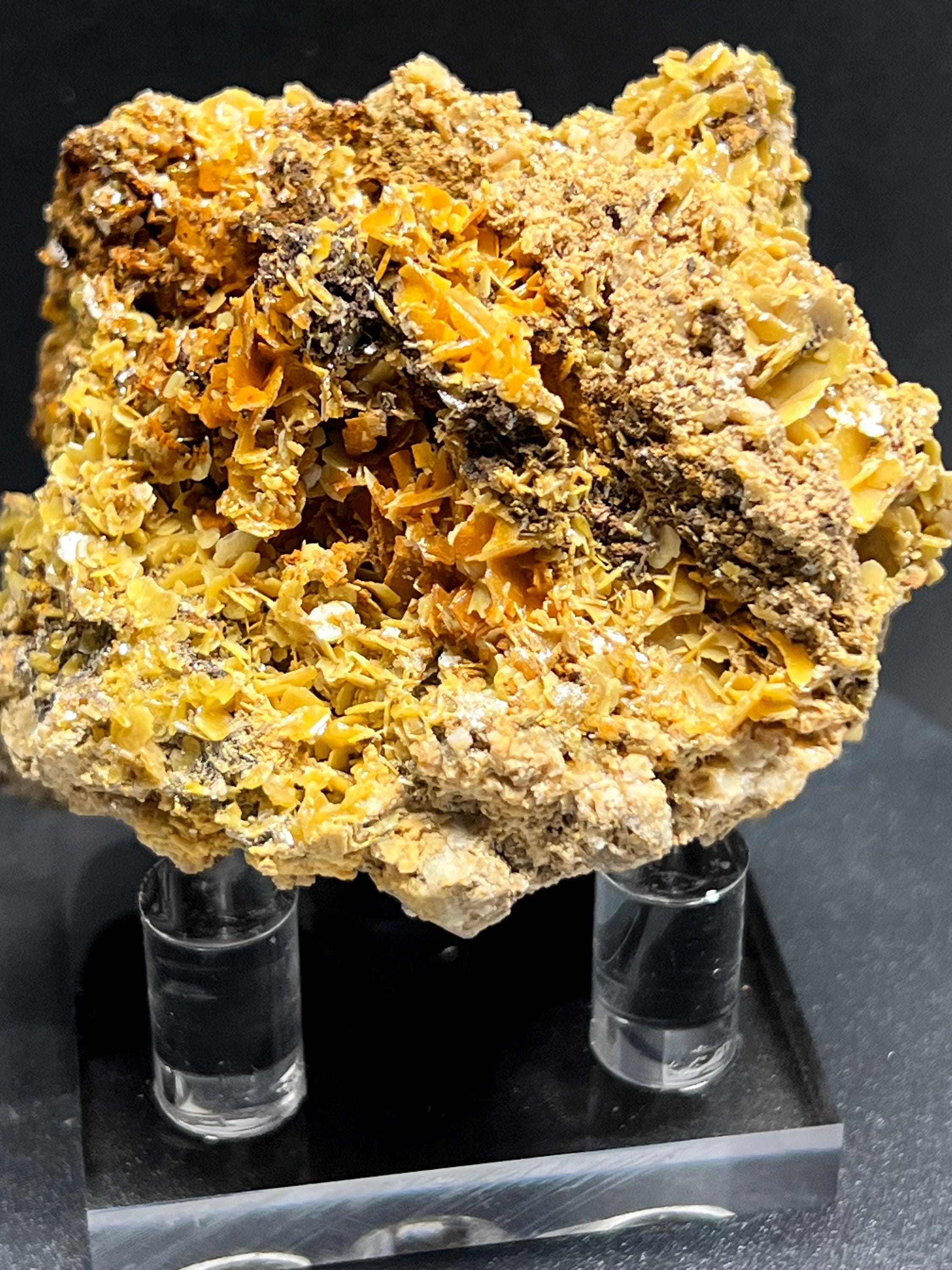 Wulfenite Specimen, Orange Lead Molybdate Mineral