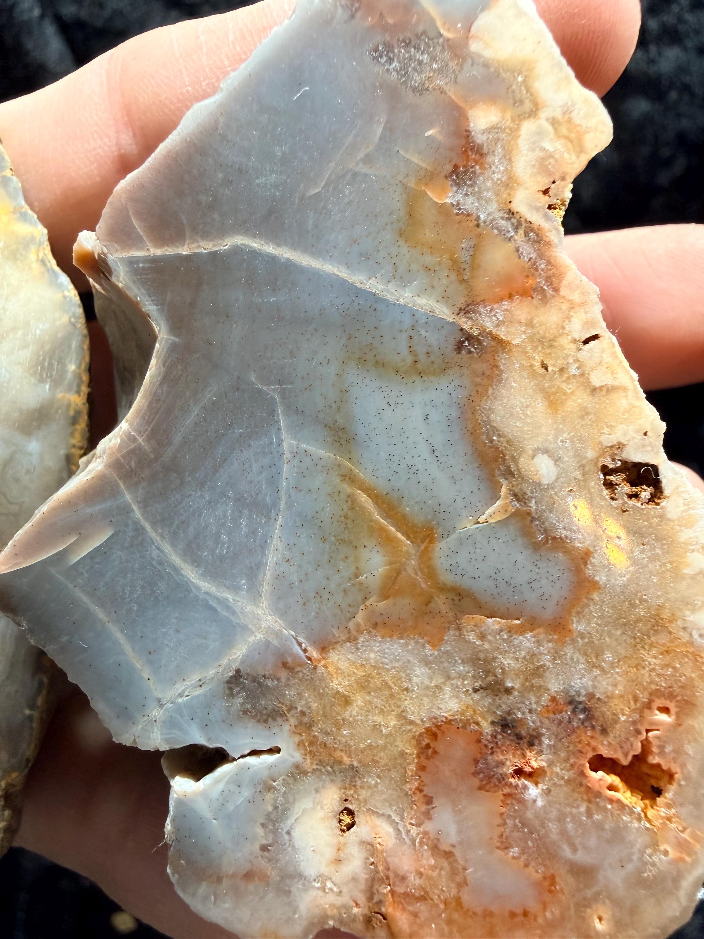 Polished Kentucky agate pair.