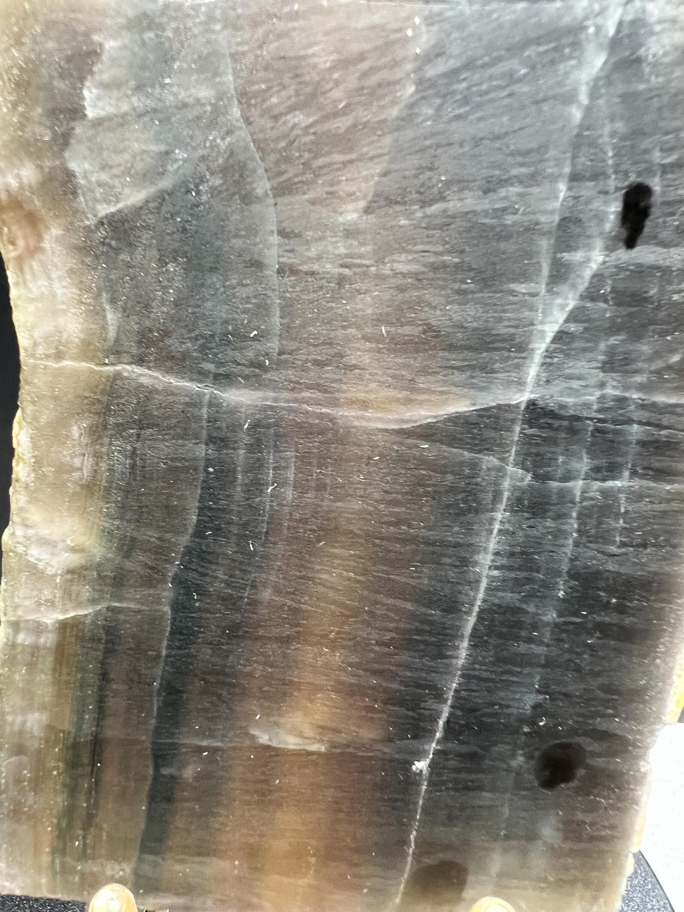 Rainbow fluorite slab