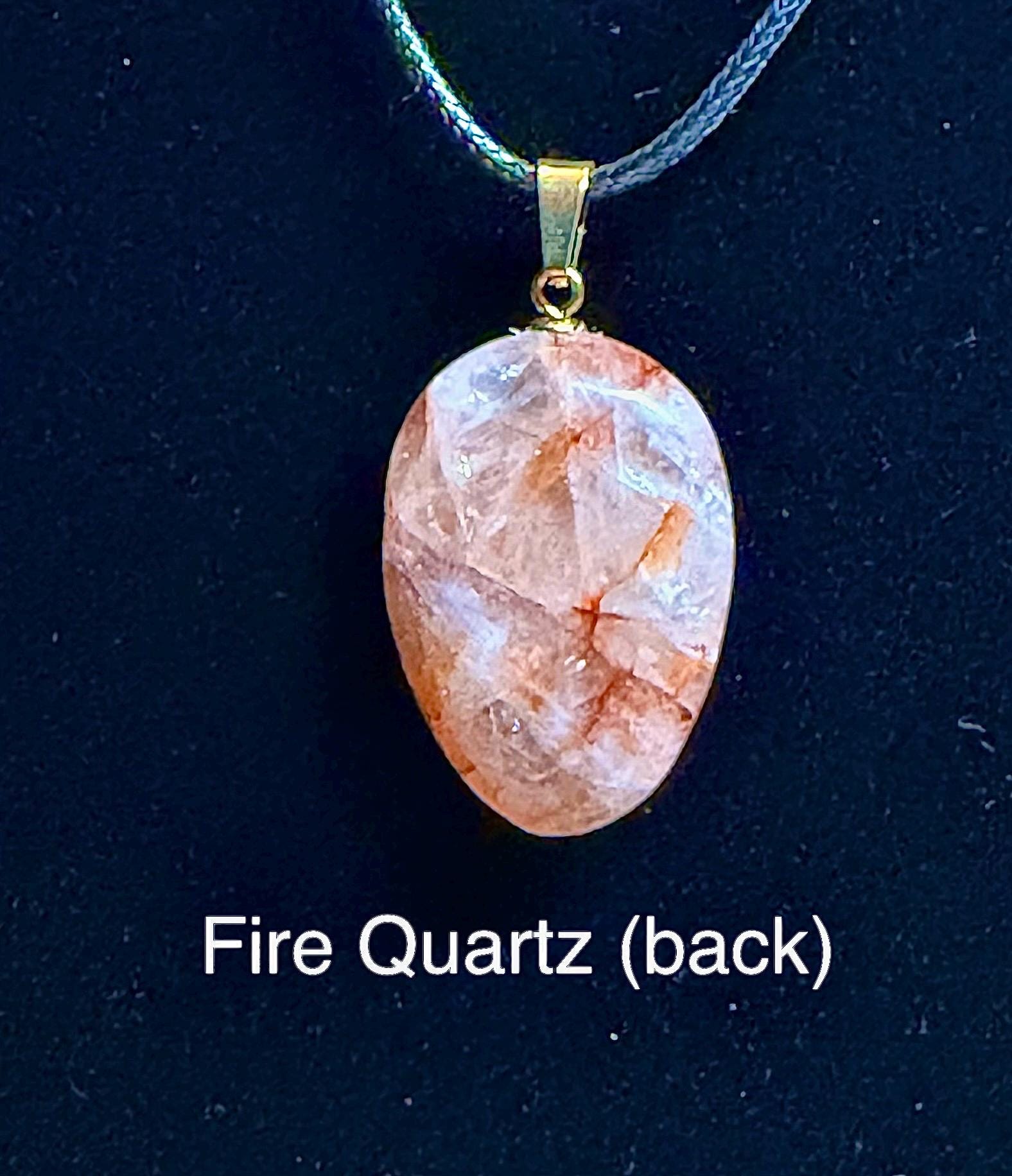 Fire Quartz polished pendant