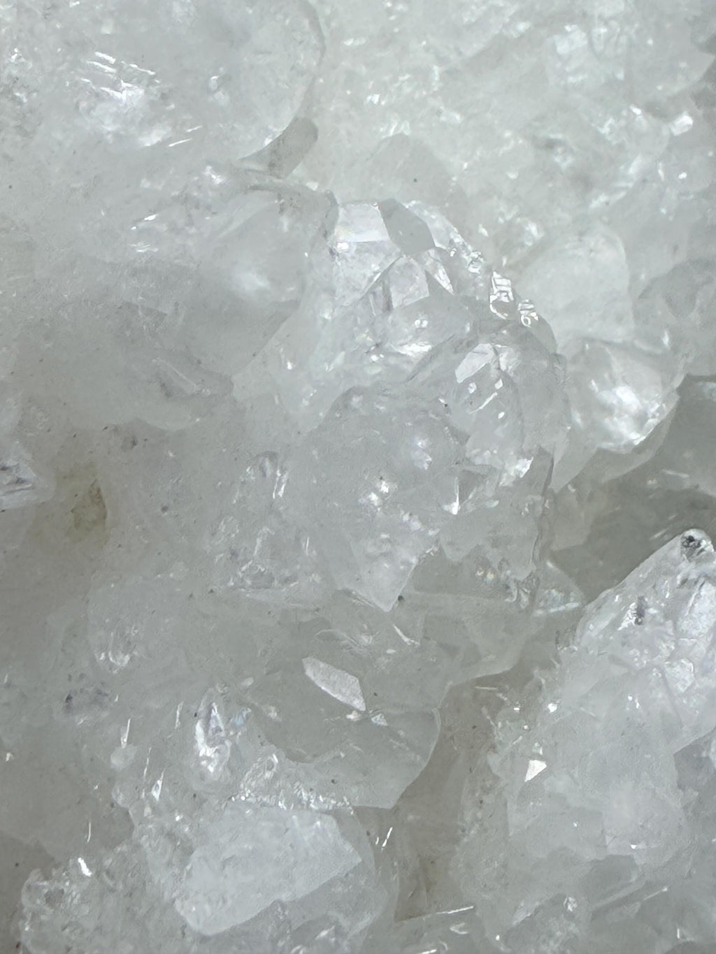 XL White Druse Aragonite Specimen, Sparkling Crystal Clusters