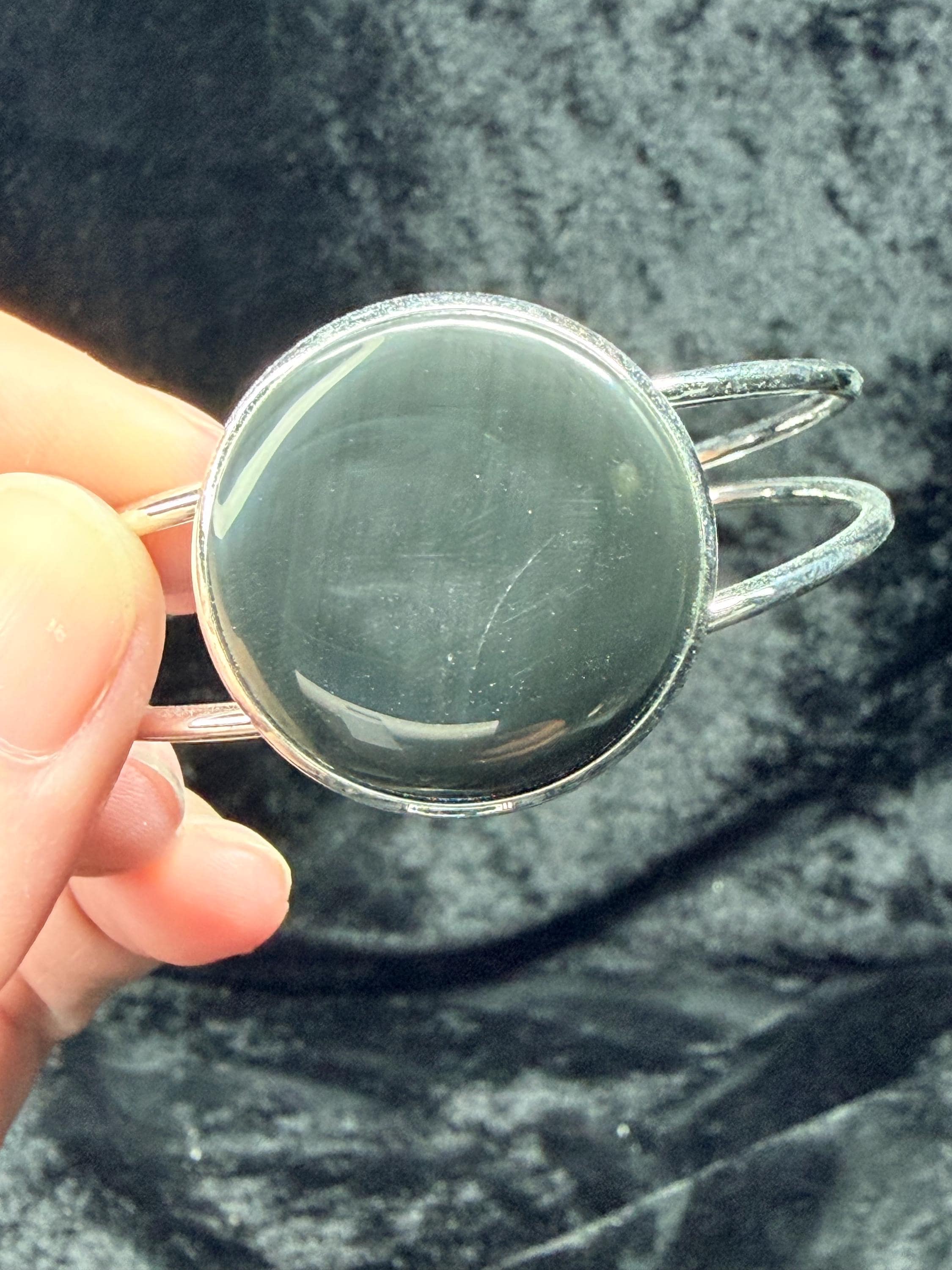 Silver Sheen Obsidian Bracelet