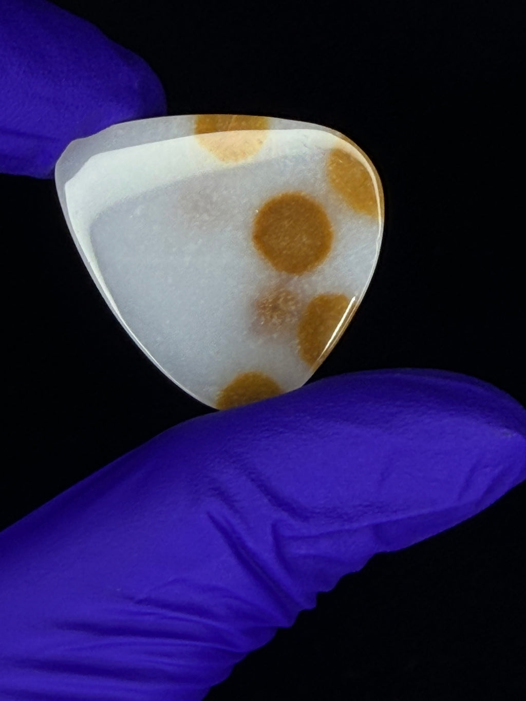 Polka Dot Agate guitar pick