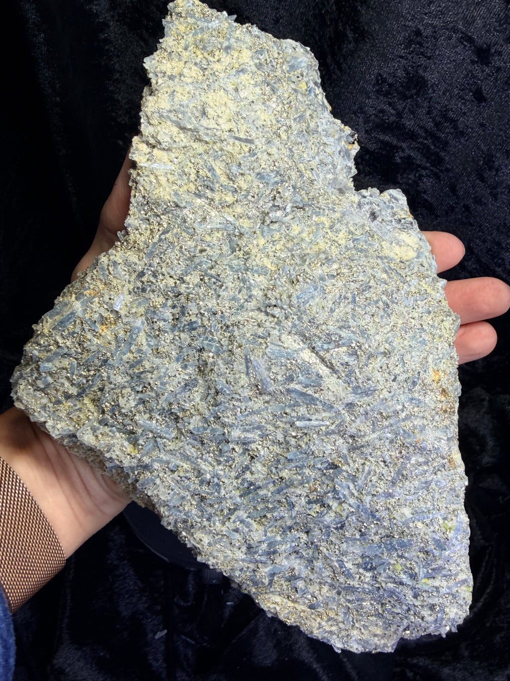 Massive 8.5" Blue Kyanite & Pyrite Cabinet Specimen - Raw Willis Mountain, VA Mineral Display (3.3 lbs)