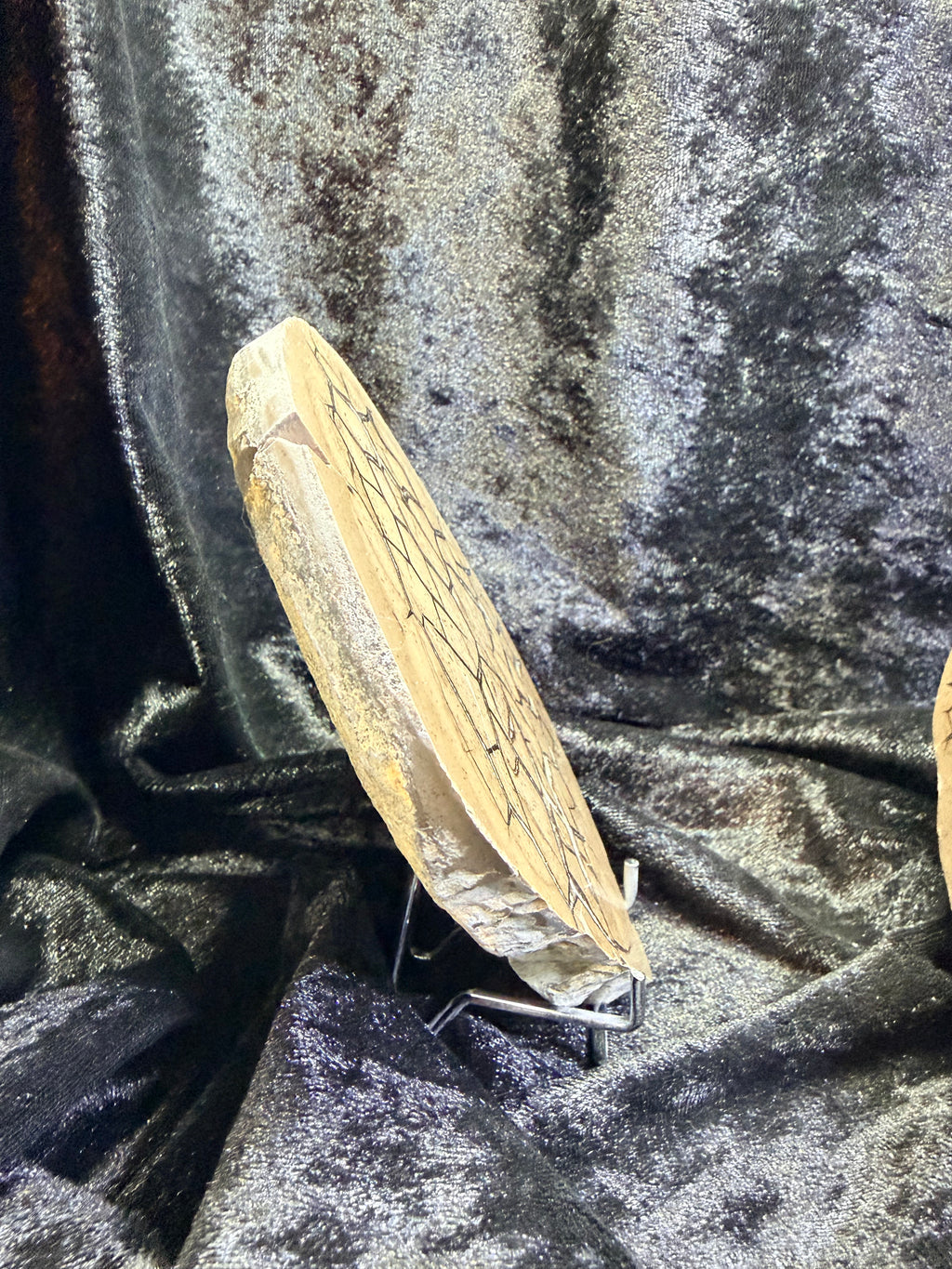 Polished Utah Septarian Nodule Matching Pair - 6.5" Cut Interlocking "Dragon Egg" Display Set (Repaired)