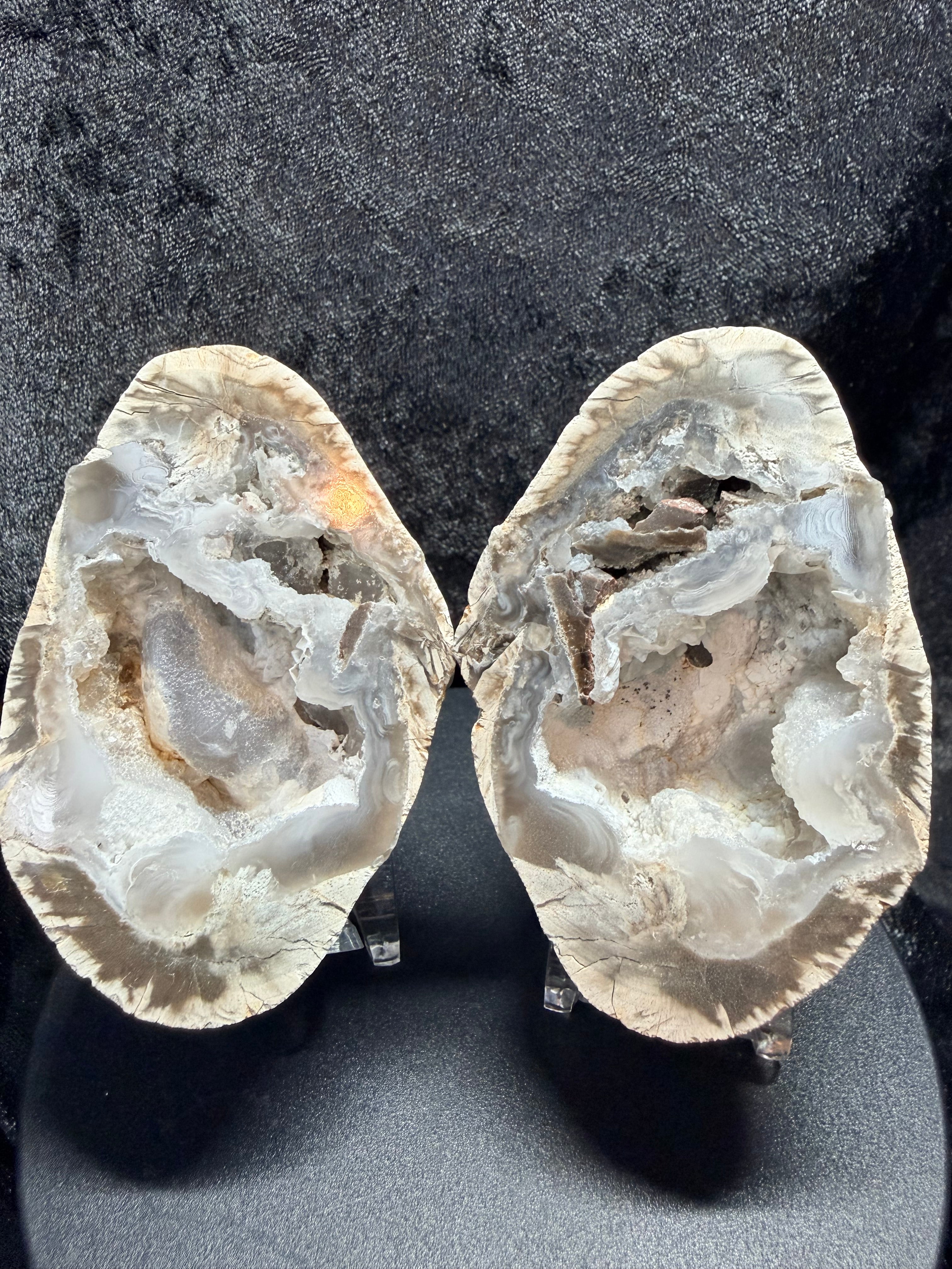 UV-Reactive Trancas Geode Matched Pair