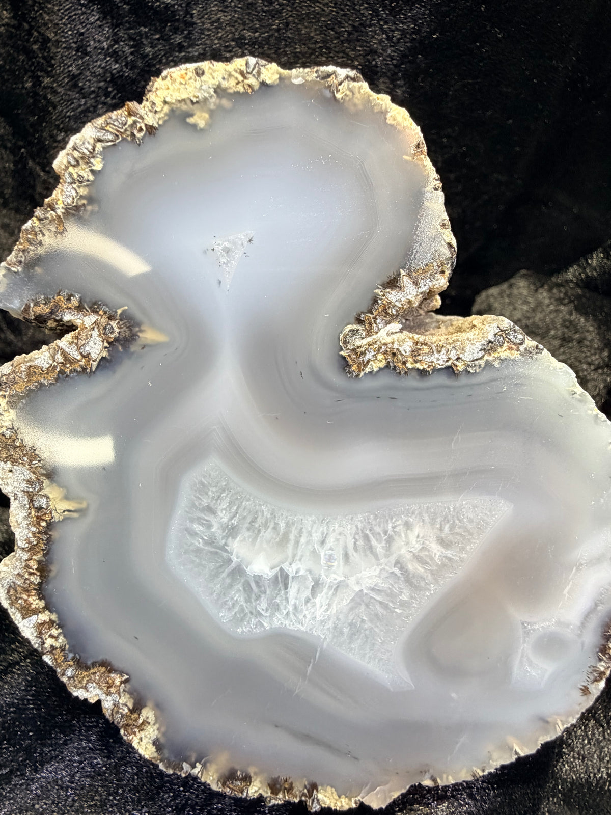 Mexican Coconut Geode Pair — Las Choyas Agate & Quartz, 4″