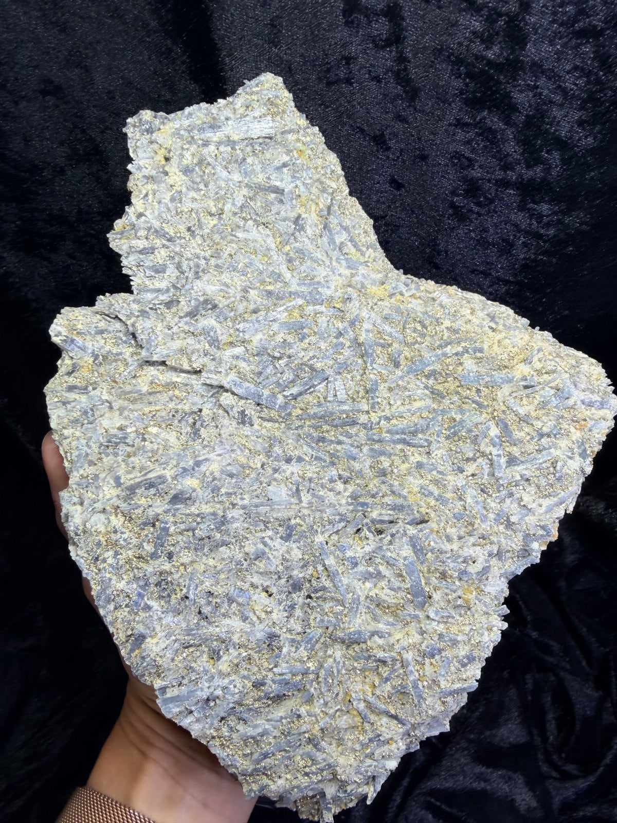 Massive 8.5" Blue Kyanite & Pyrite Cabinet Specimen - Raw Willis Mountain, VA Mineral Display (3.3 lbs)
