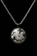 Snowflake obsidian necklace
