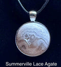 Summerville Lace agate polished pendant