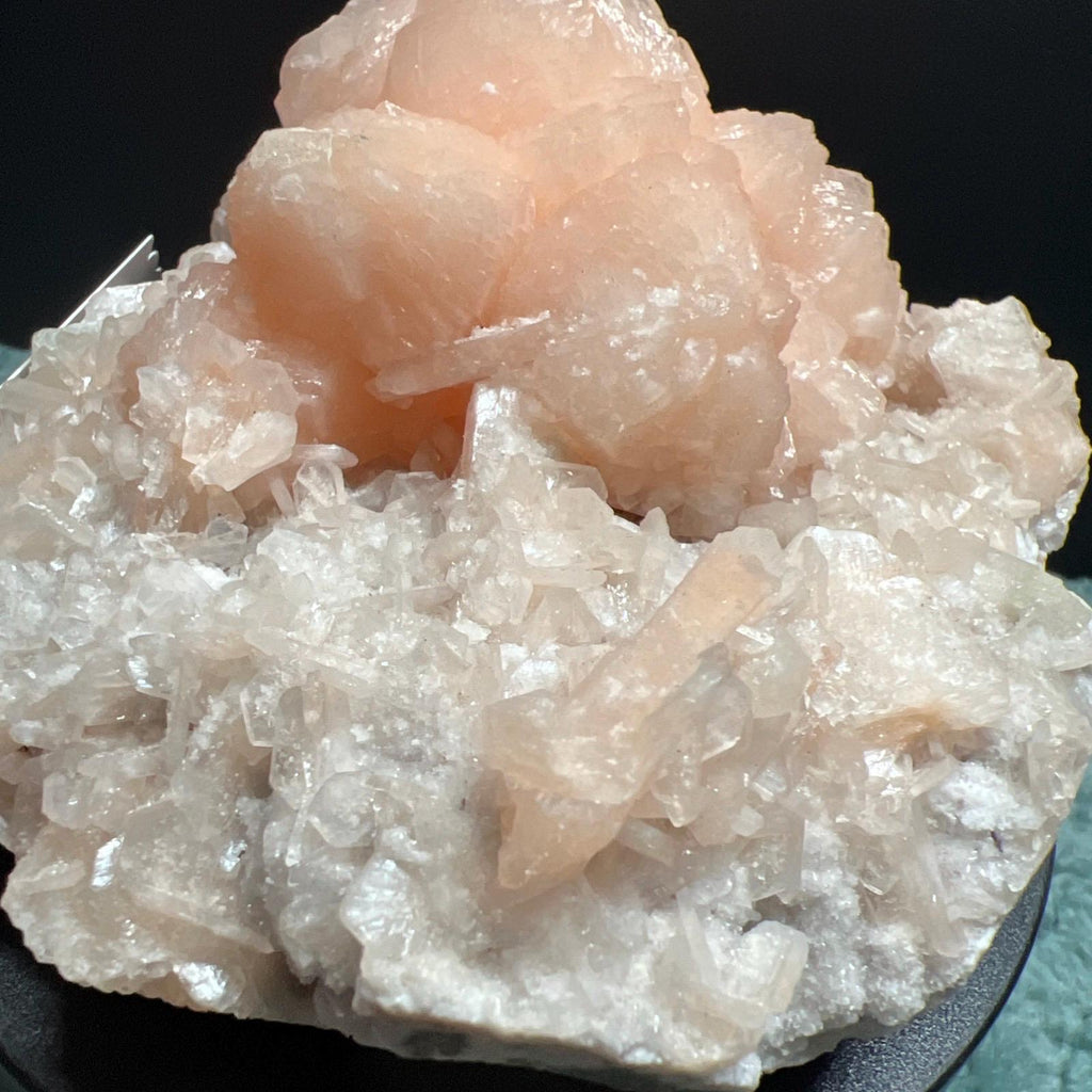 Pink Stilibite on chalcedony from India