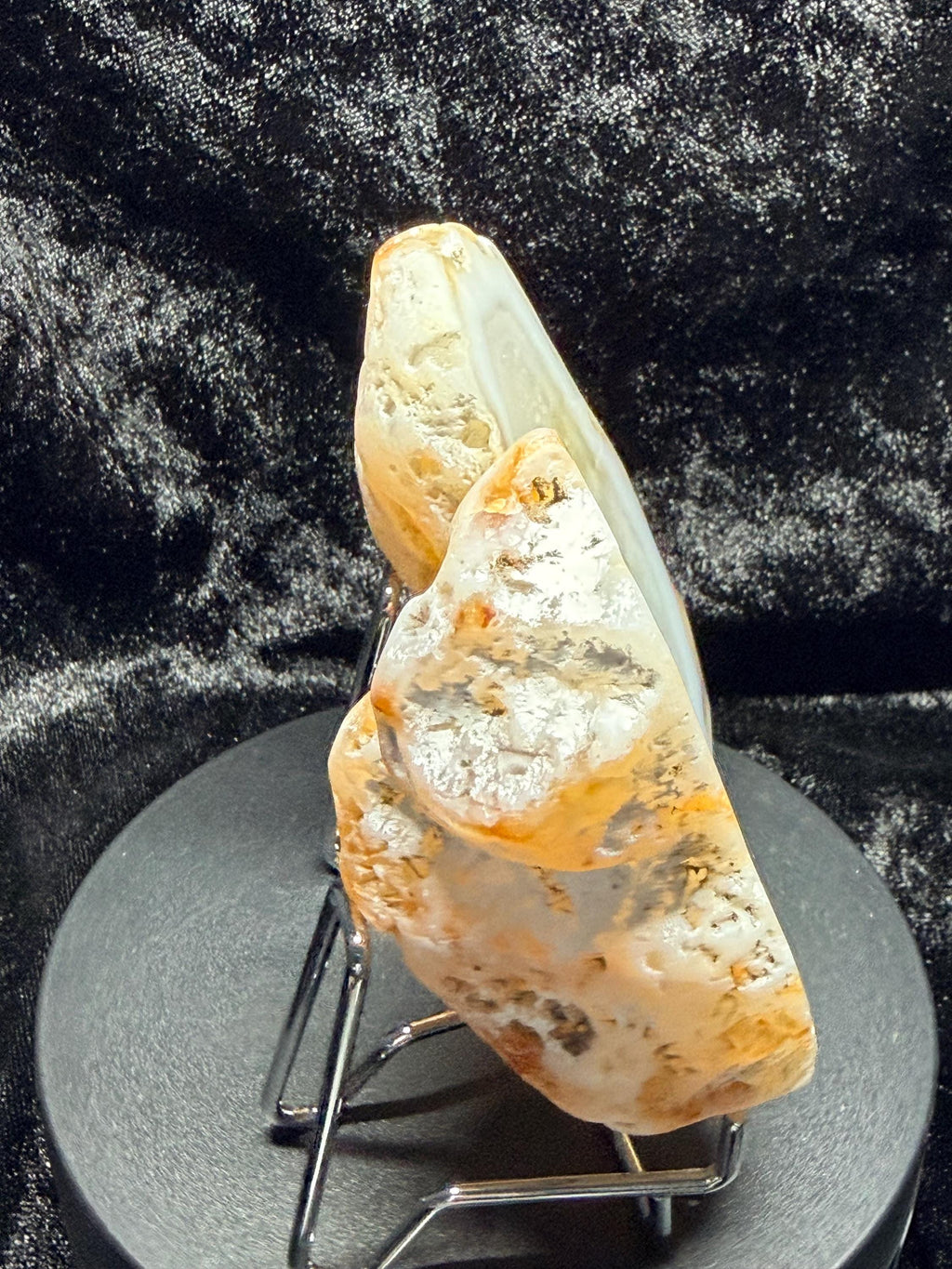 Polished White Agate, matching halves