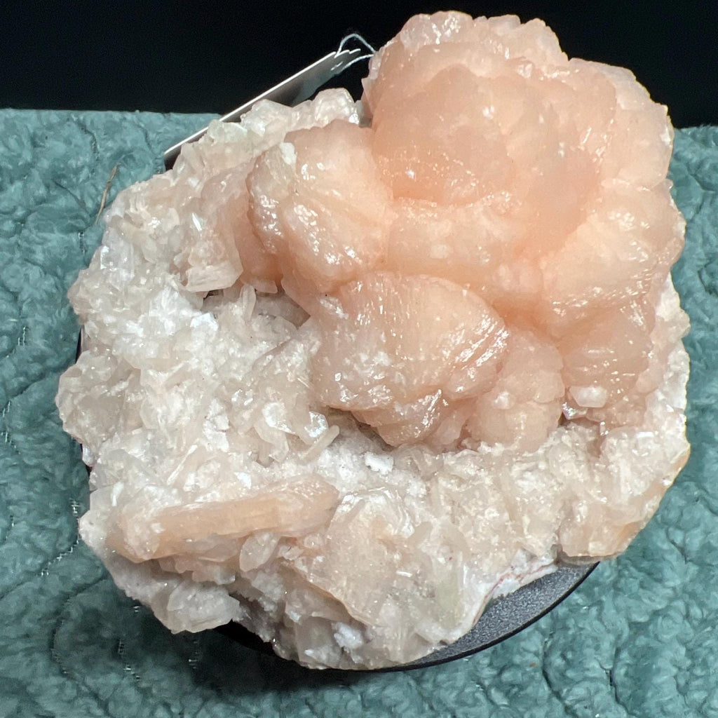 Pink Stilibite on chalcedony from India