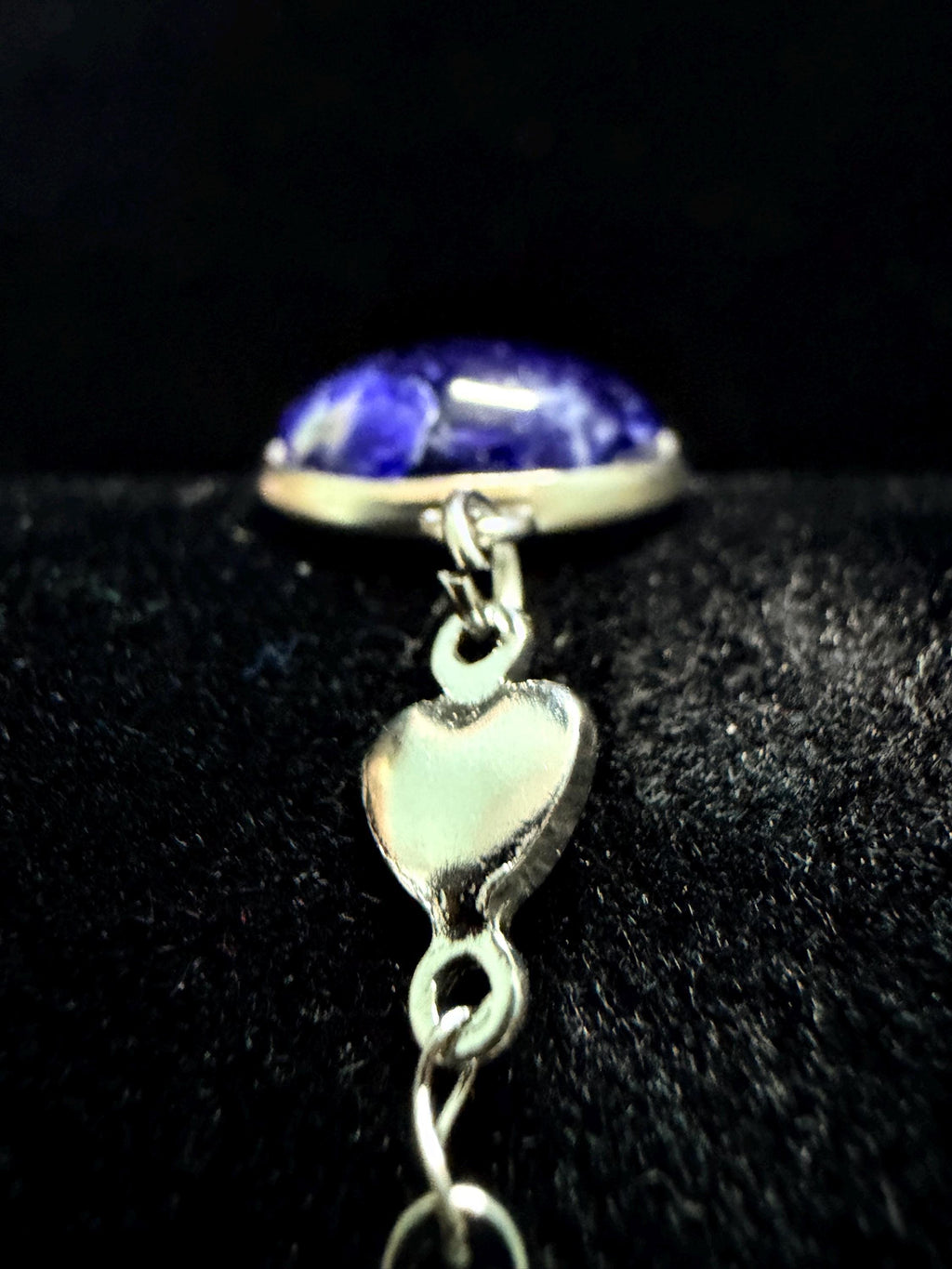 Lapis lazuli heart bracelet