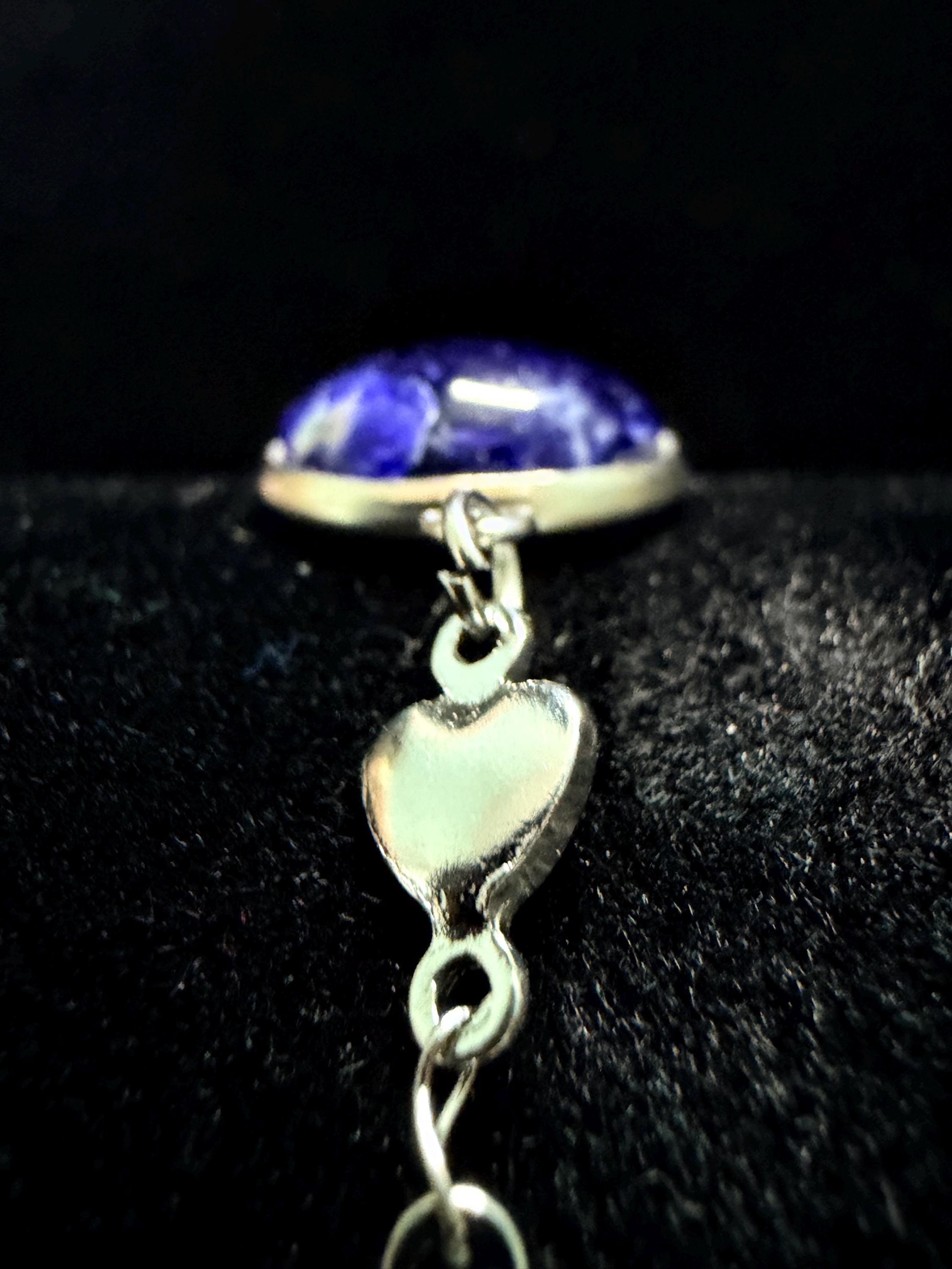 Lapis lazuli heart bracelet