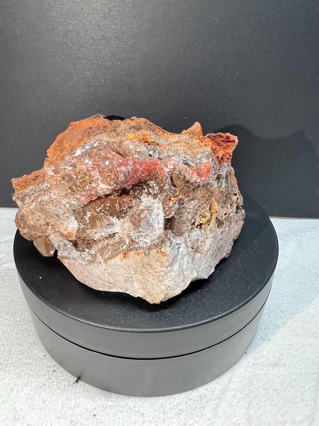 Red diamond calcite from Mexico