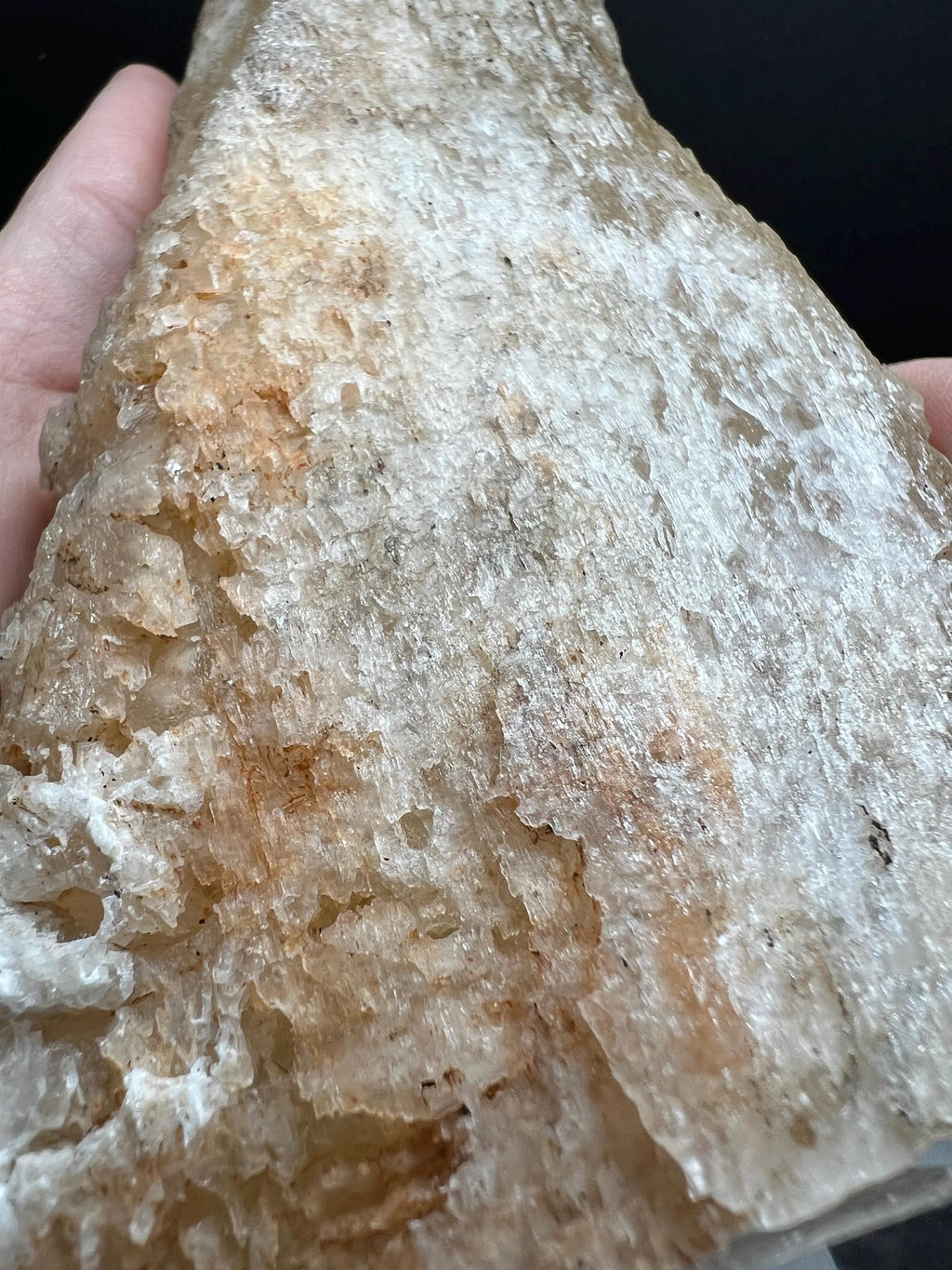 Calcite Stalactite Crystal, Phosphorescent Mineral Specimen