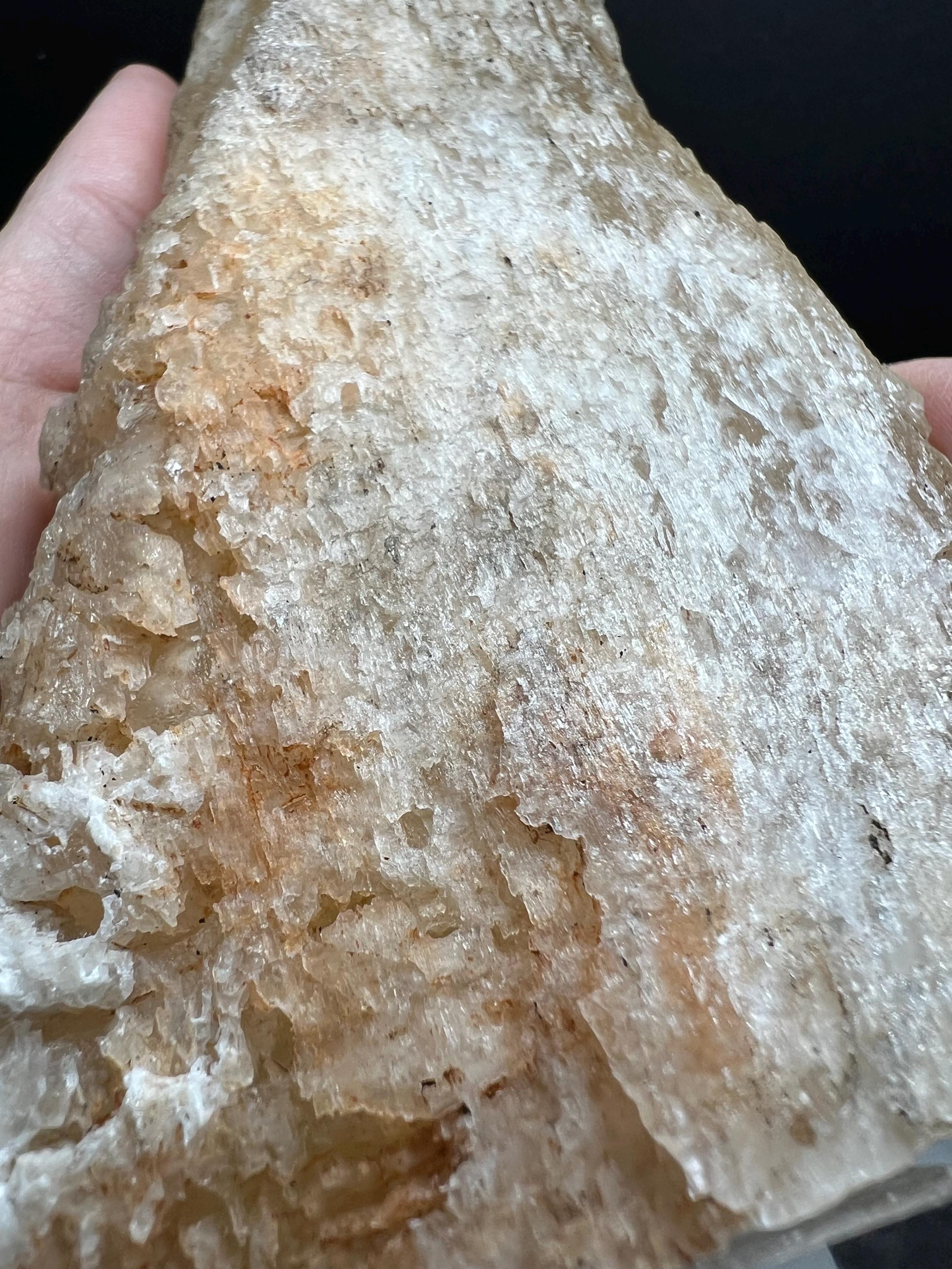 Calcite Stalactite Crystal, Phosphorescent Mineral Specimen