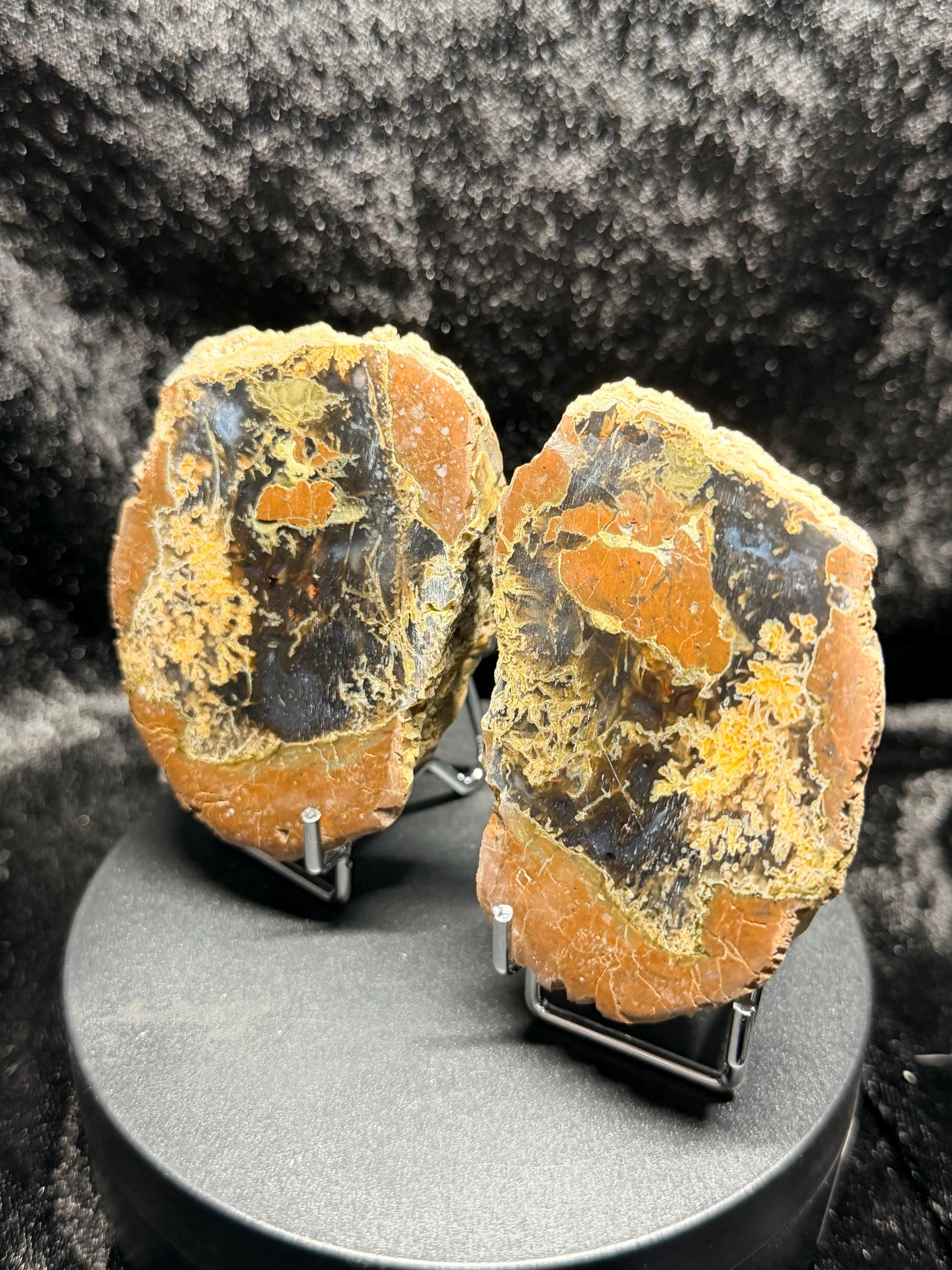 Polished Thunder egg matched pair