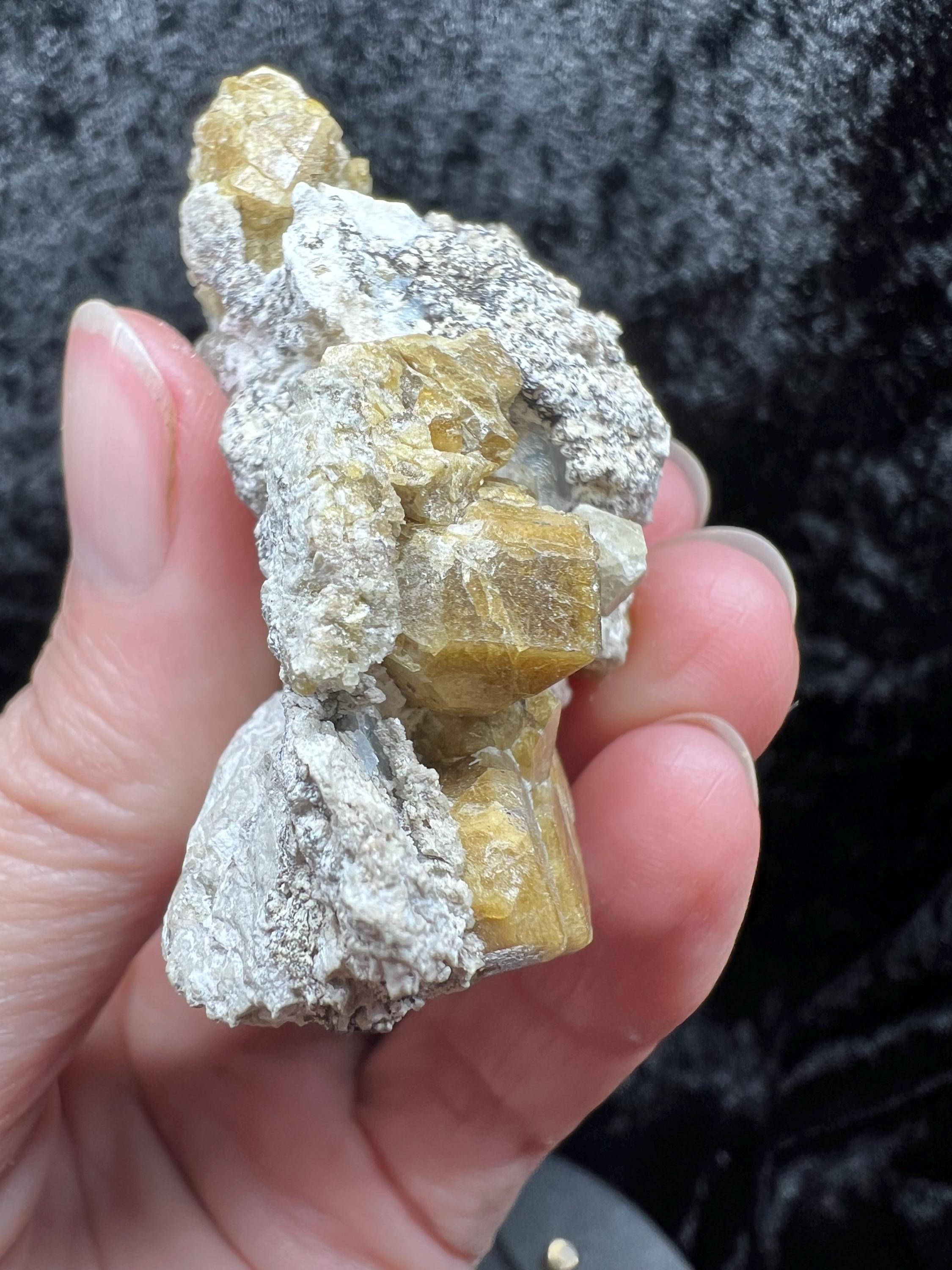 Vesuvianite Mineral Specimen, Yellow Idocrase Crystal