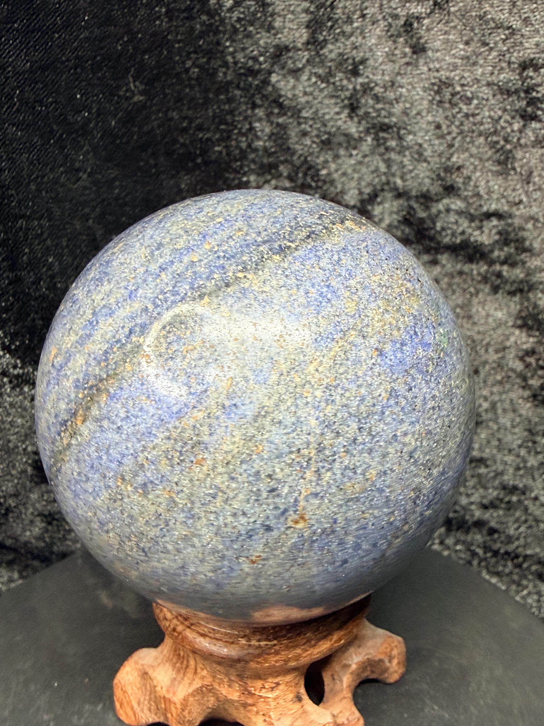 Polished Natural Dumortierite Sphere
