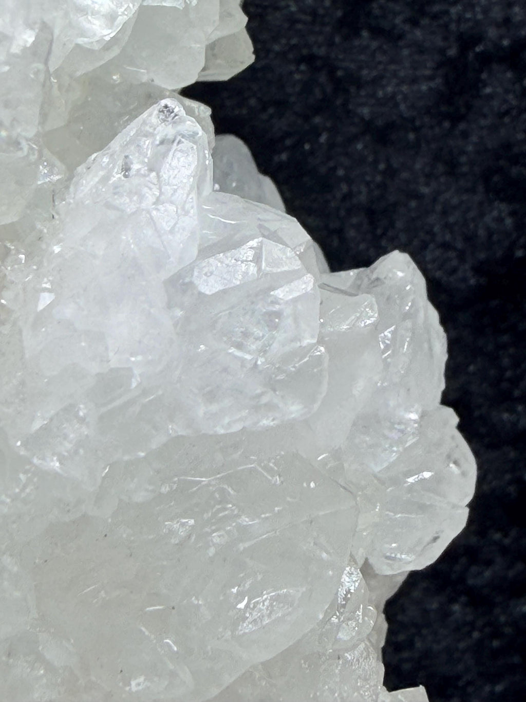 XL White Druse Aragonite Specimen, Sparkling Crystal Clusters