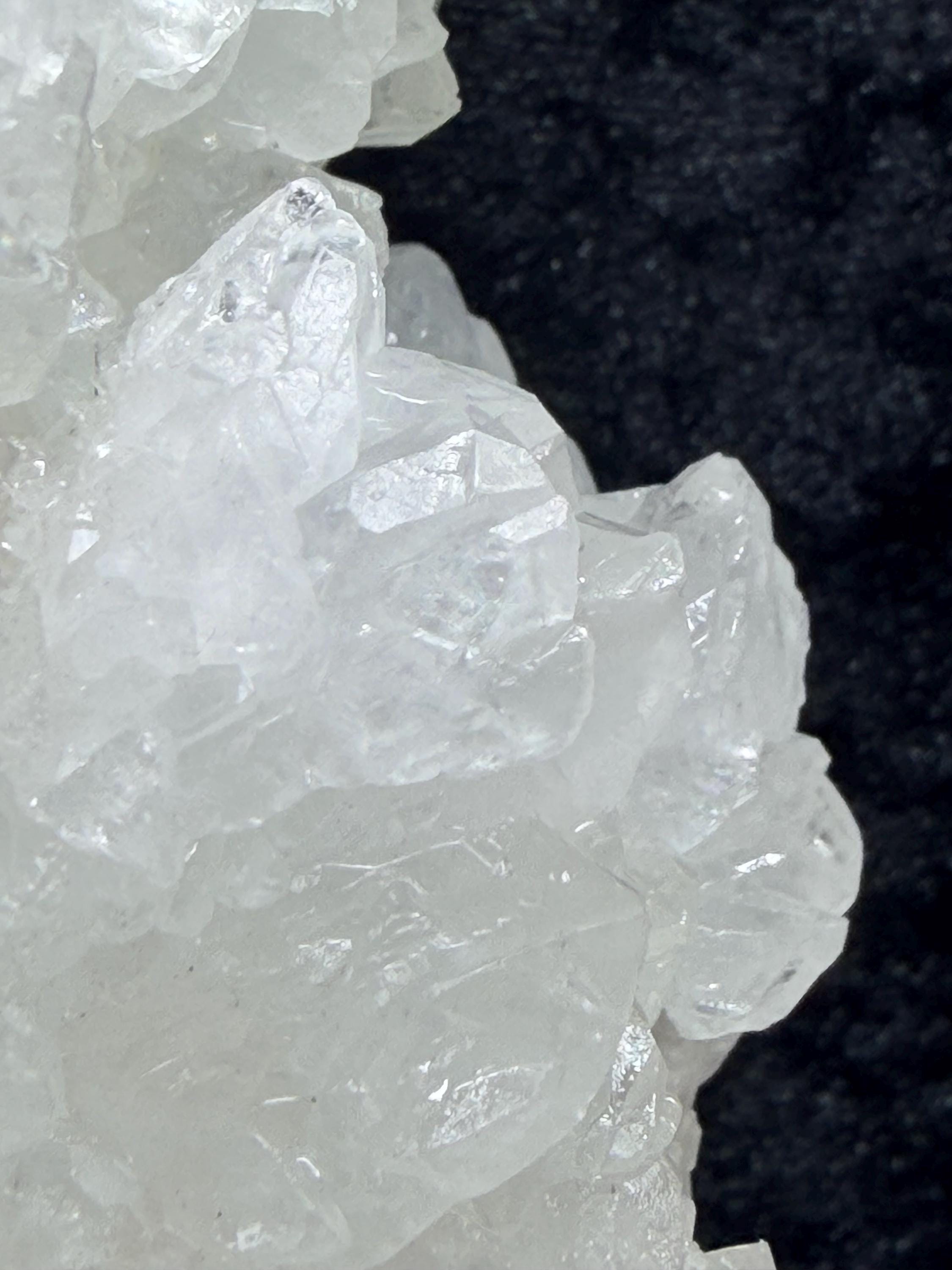 XL White Druse Aragonite Specimen, Sparkling Crystal Clusters