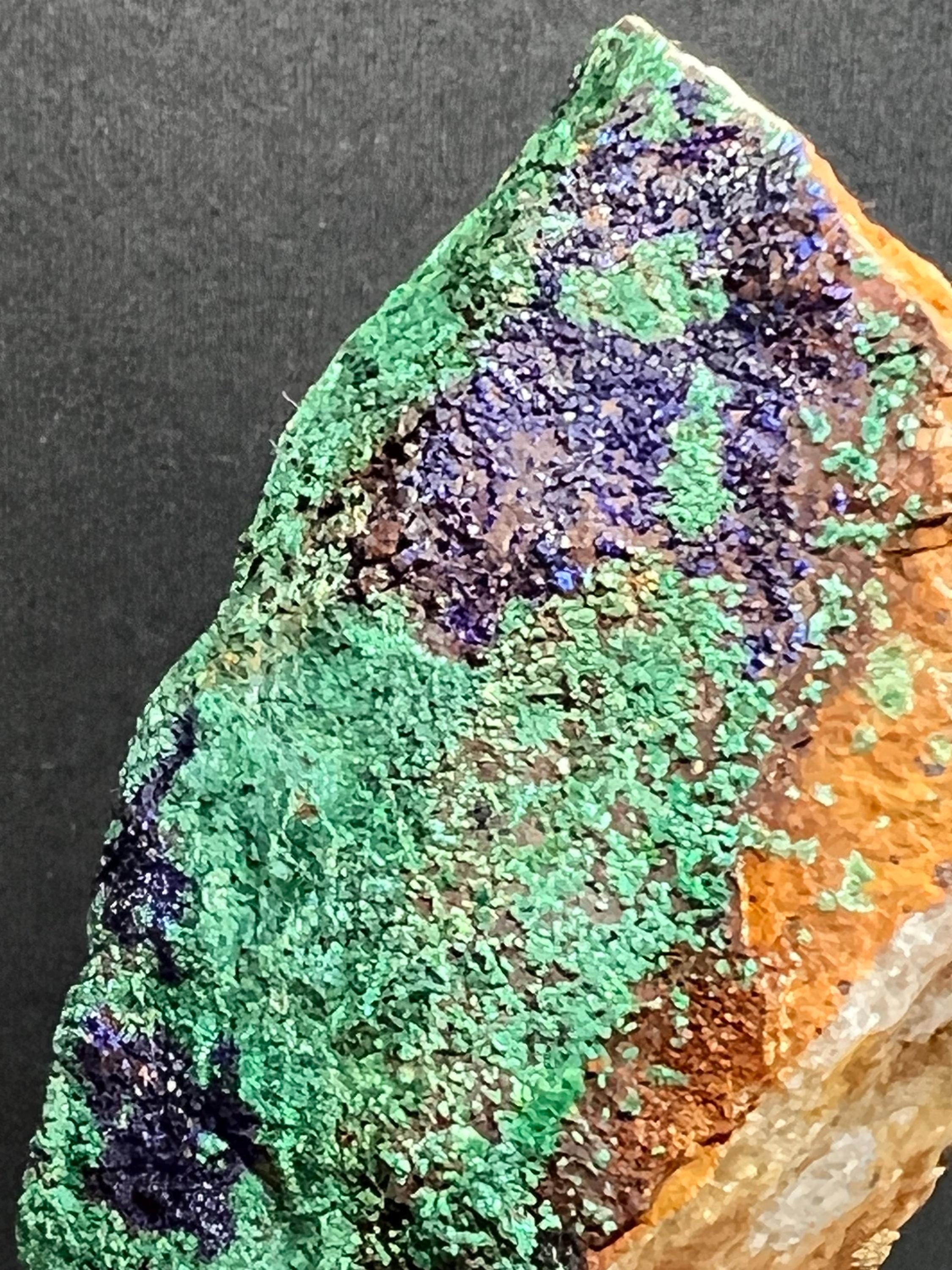 Azurite on malachite