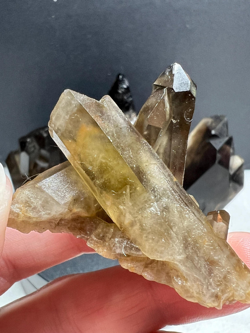 4 piece Smoky Quartz Clusters