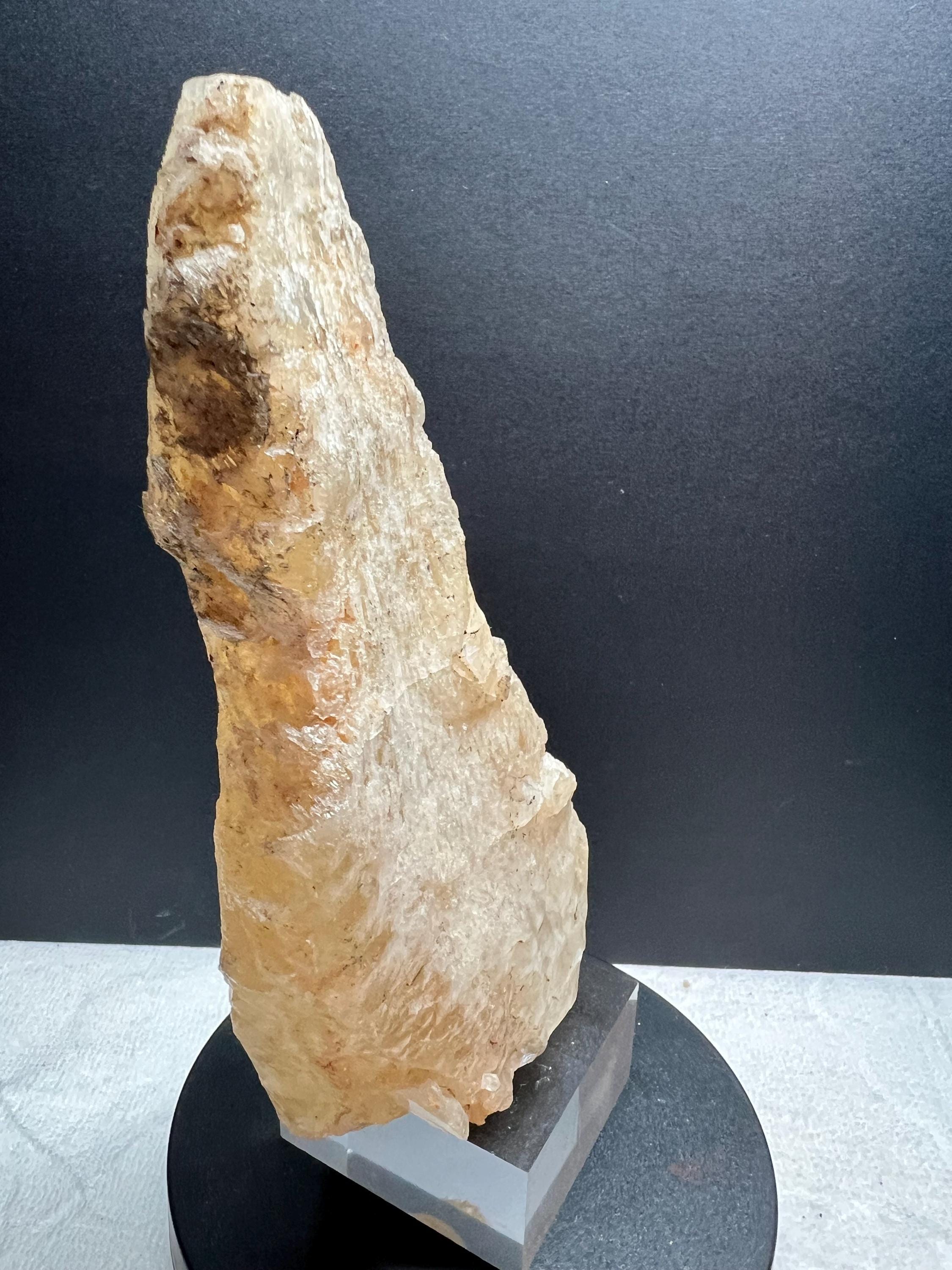 Calcite Stalactite Crystal, Phosphorescent Mineral Specimen