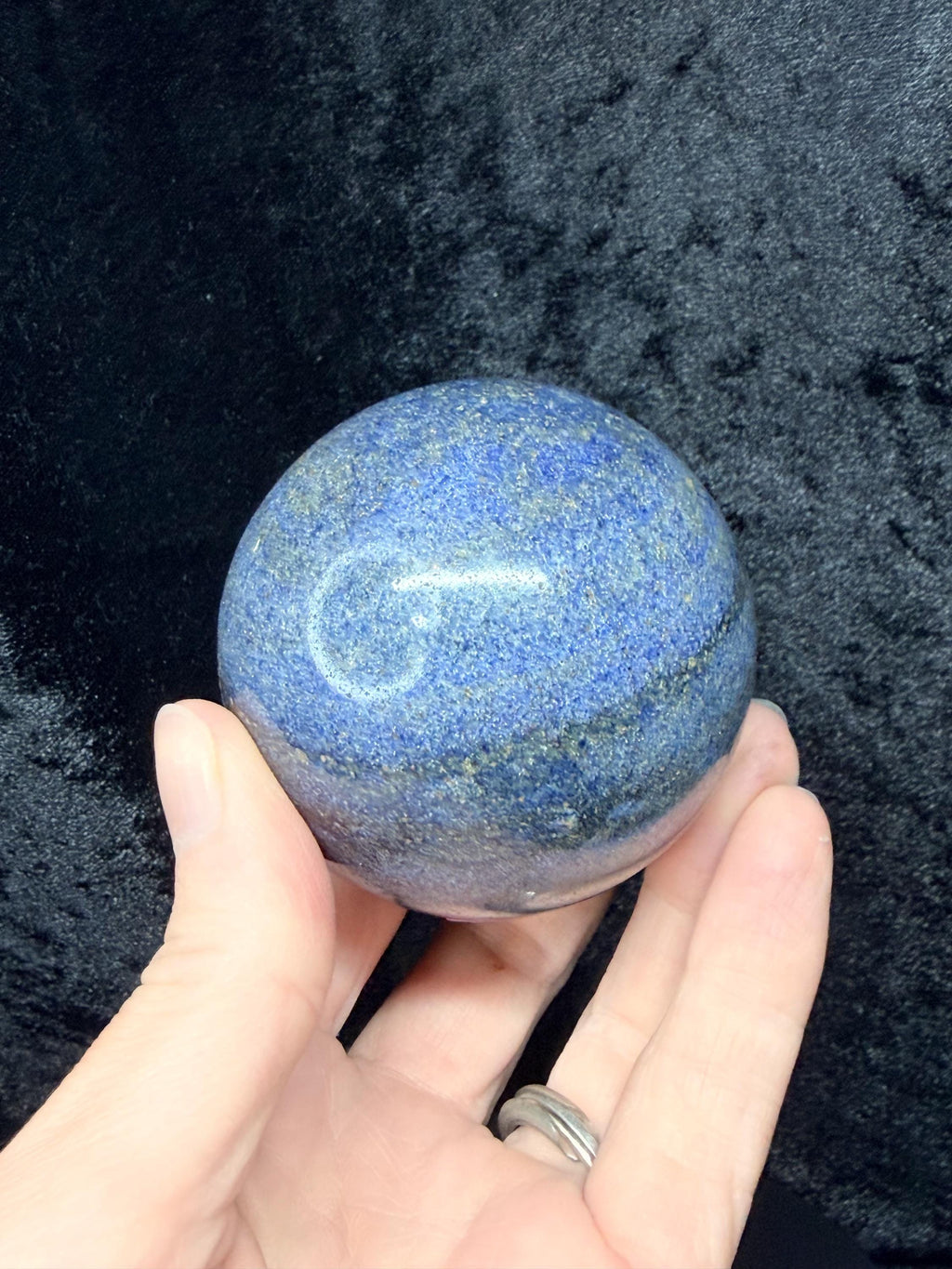 Polished Natural Dumortierite Sphere