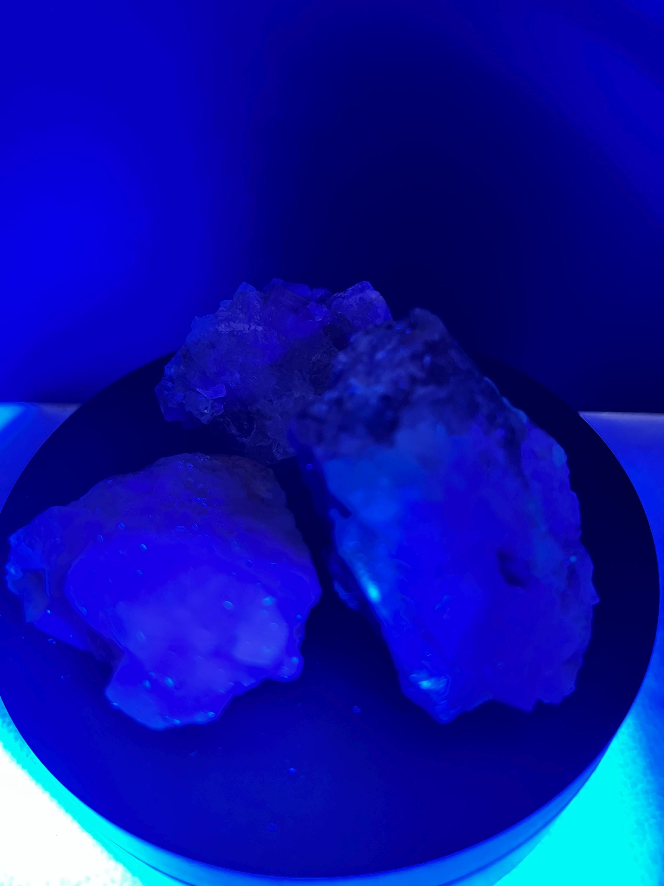 Three piece Yellow Cubic Fluorite lot.