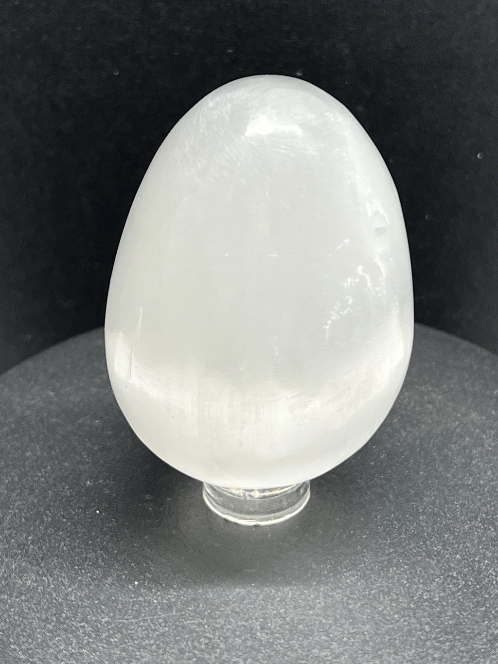 Selenite Crystal Egg: Polished Gypsum Mineral