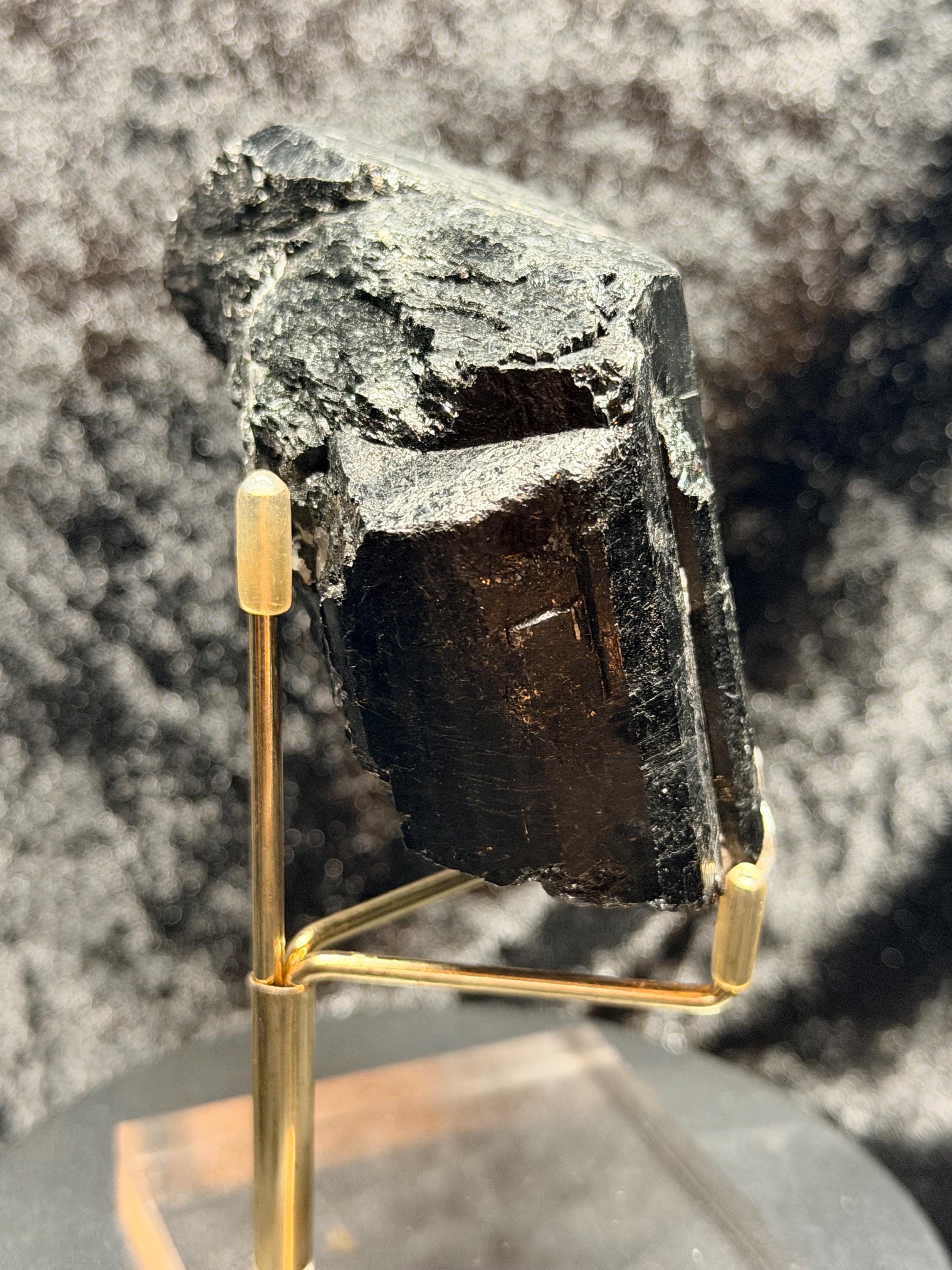 Terminated Black Tourmaline with quartz from Brazil