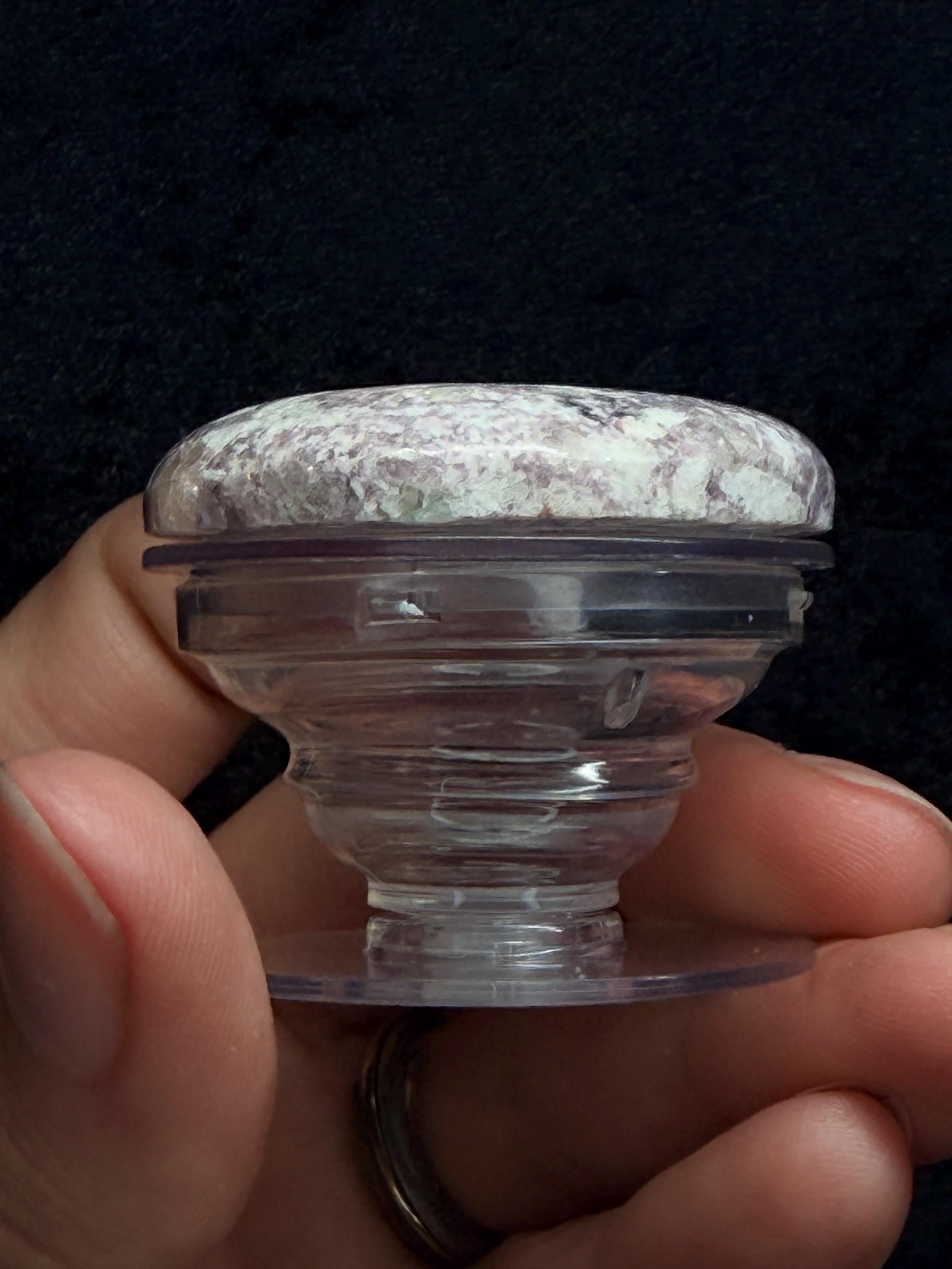 Lepidolite & Pink Tourmaline pop socket