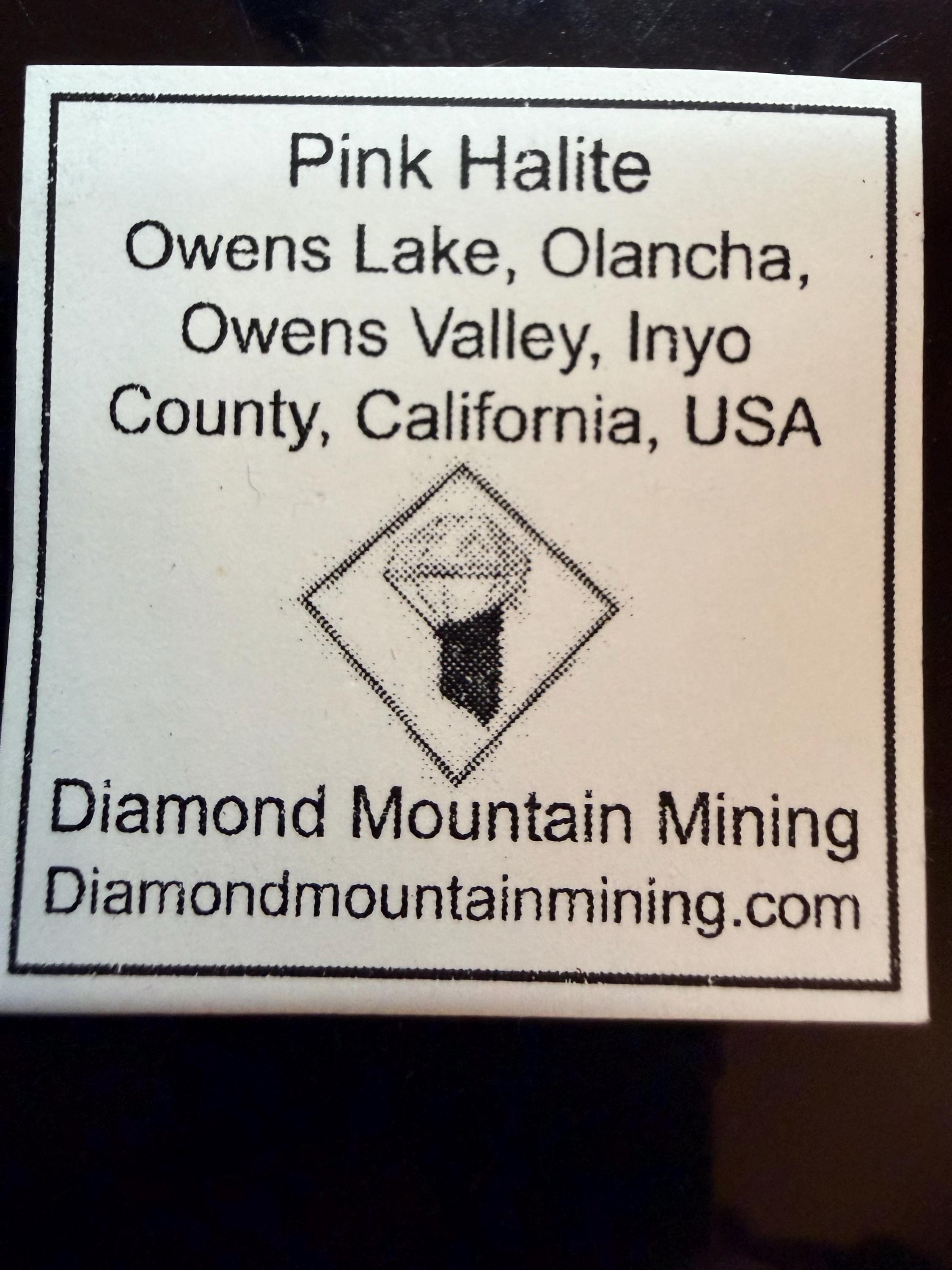 Pink Halite from Owen’s lake, Olancha Ca.