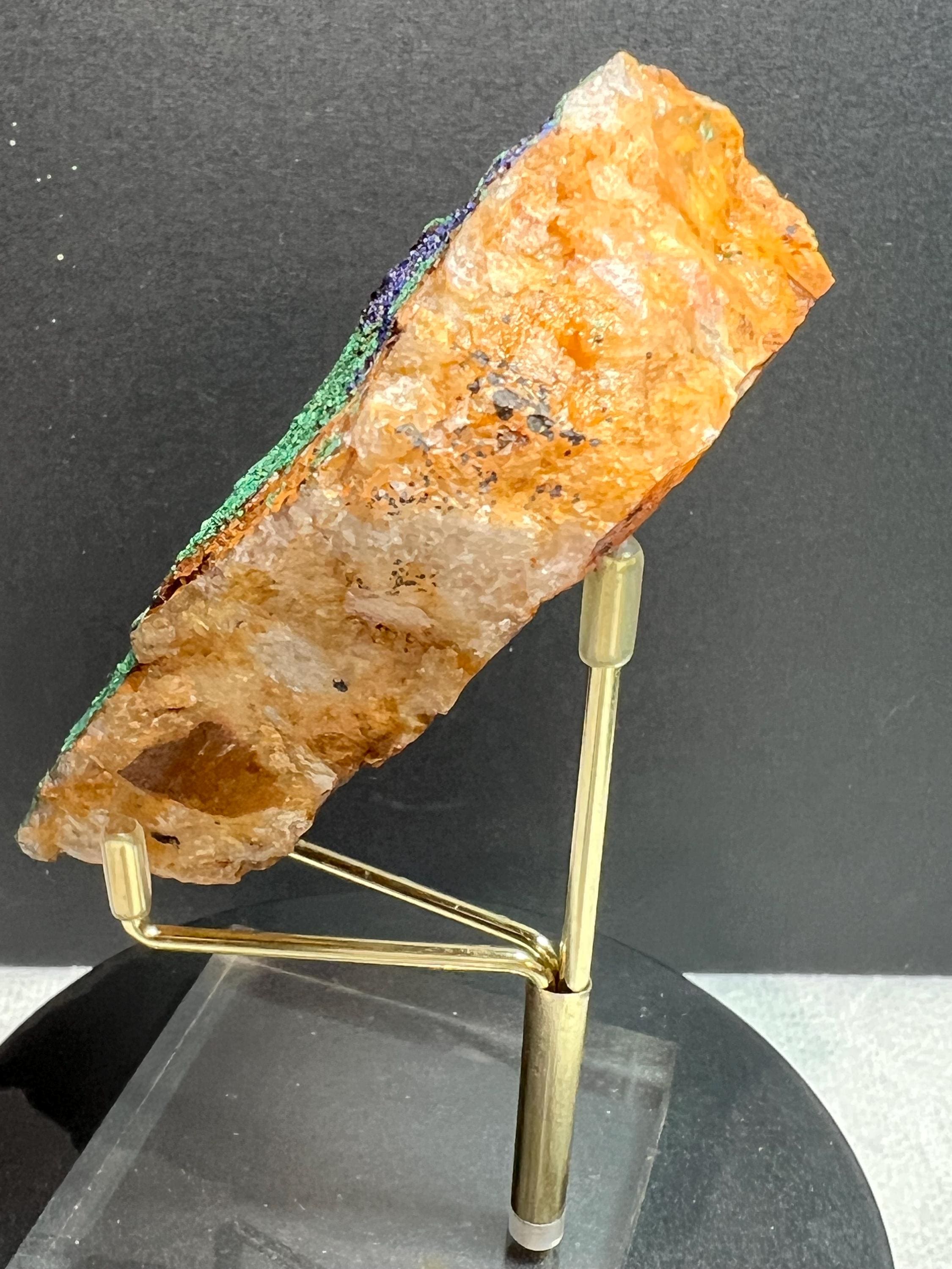 Azurite on malachite