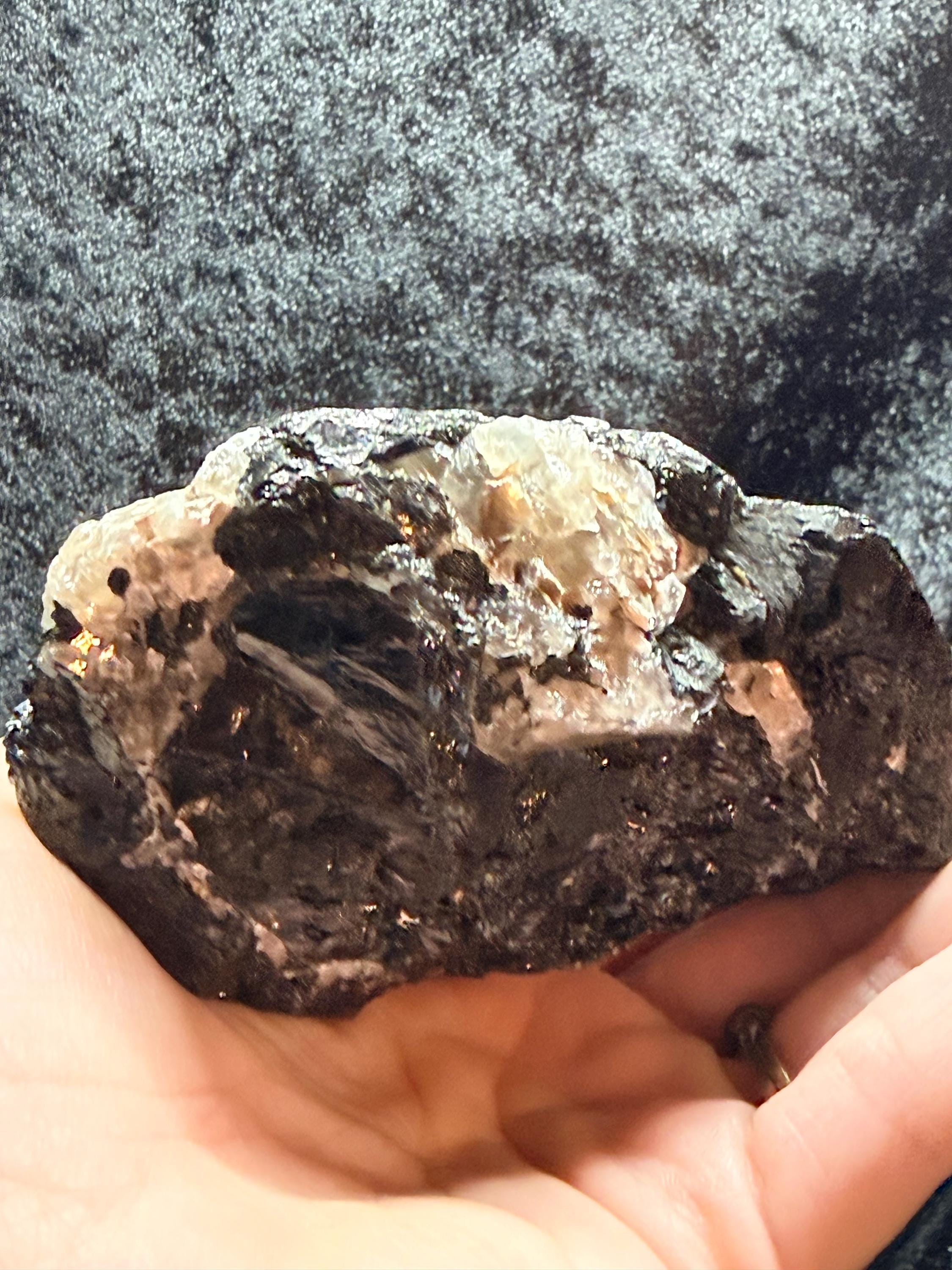 Terminated Black Tourmaline with quartz from Brazil