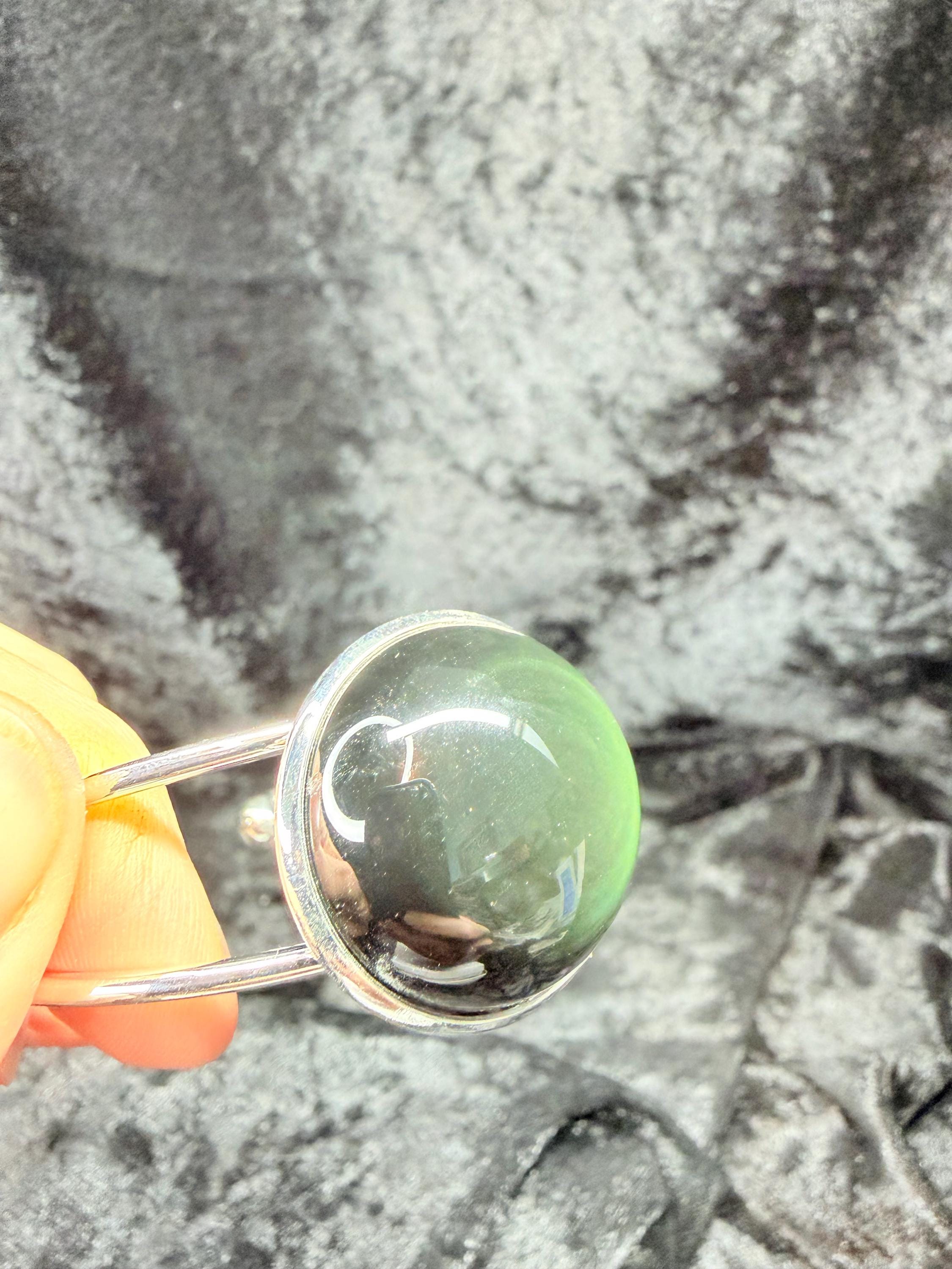 Rainbow Sheen Obsidian Bracelet