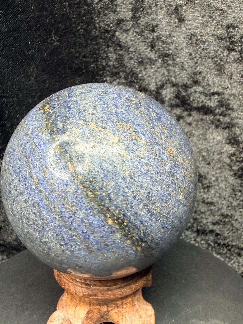 Polished Natural Dumortierite Sphere