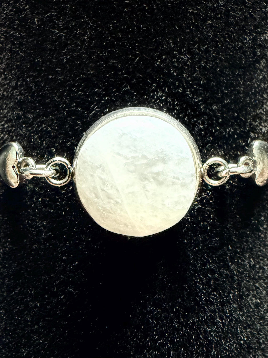Calcite heart bracelet