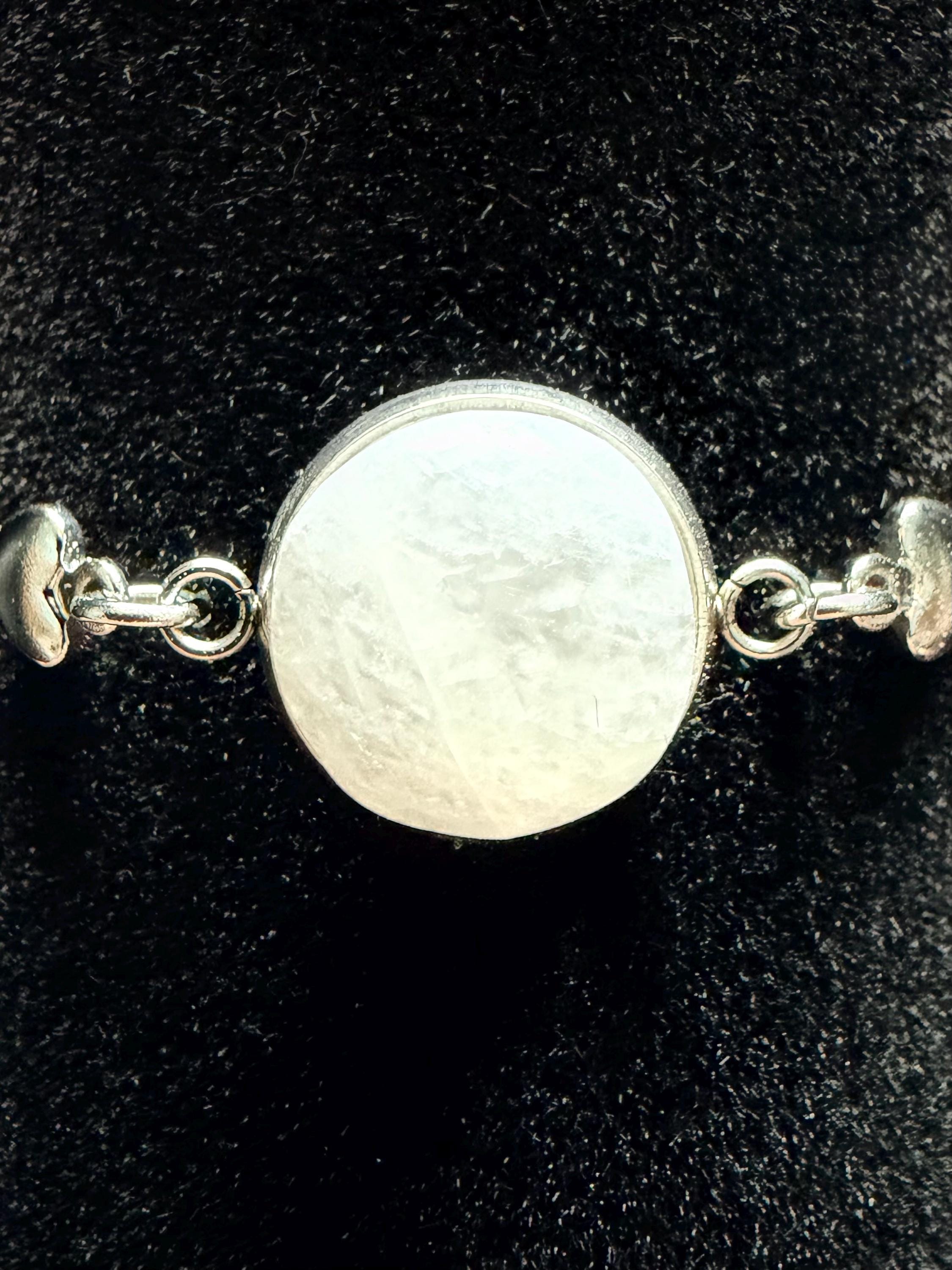 Calcite heart bracelet