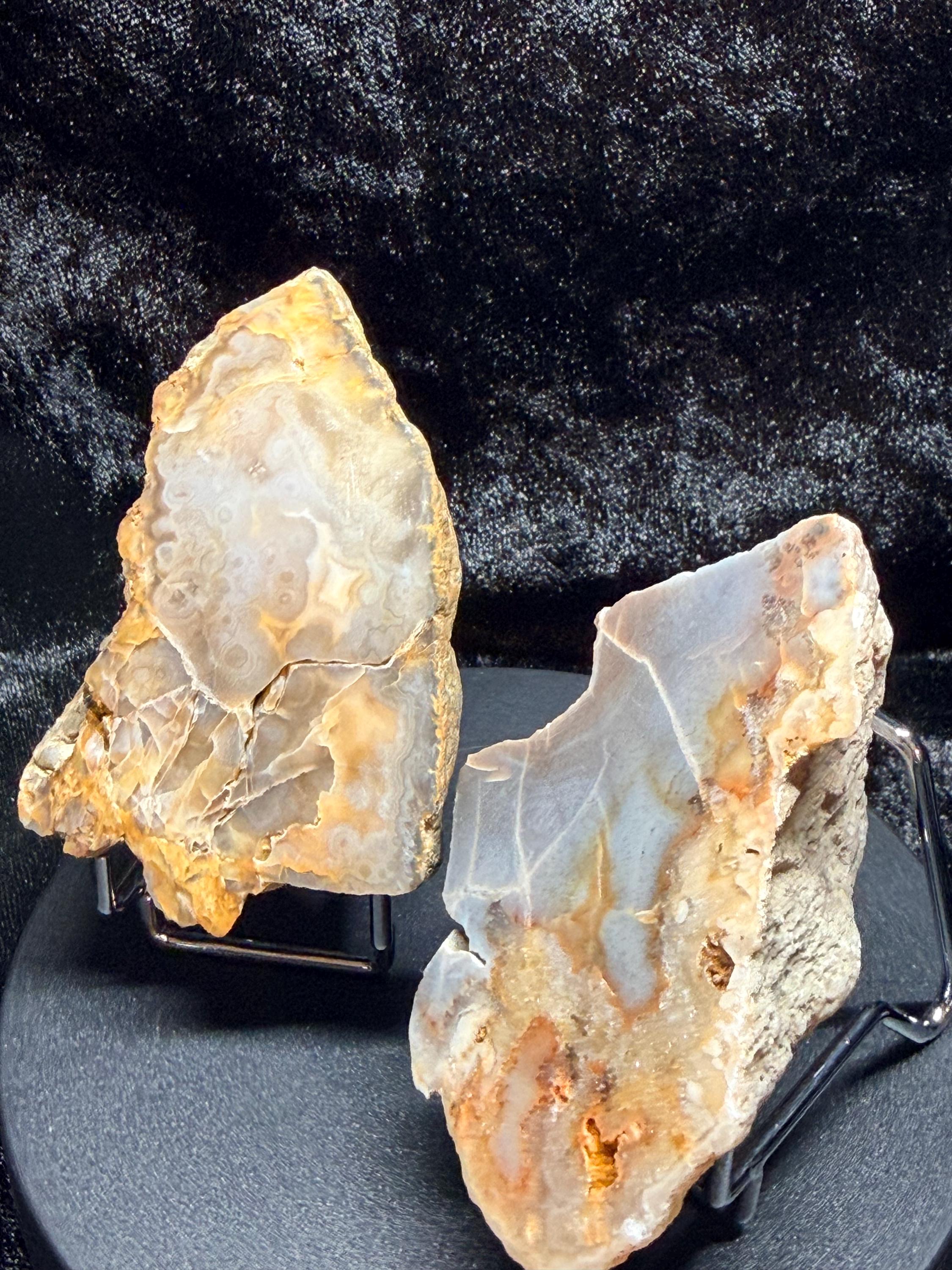Polished Kentucky agate pair.