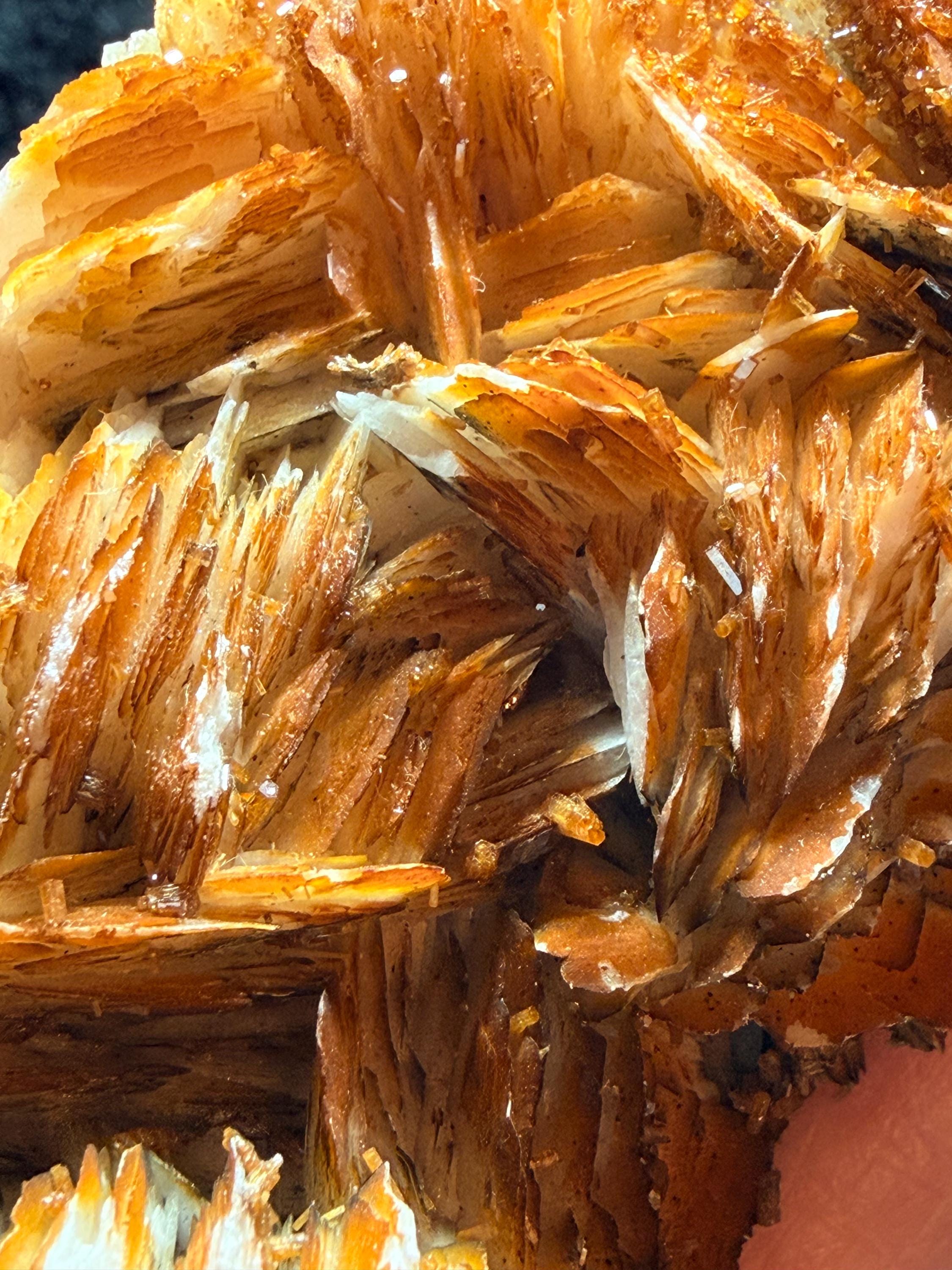 Vanadinite on Barite from Morocco