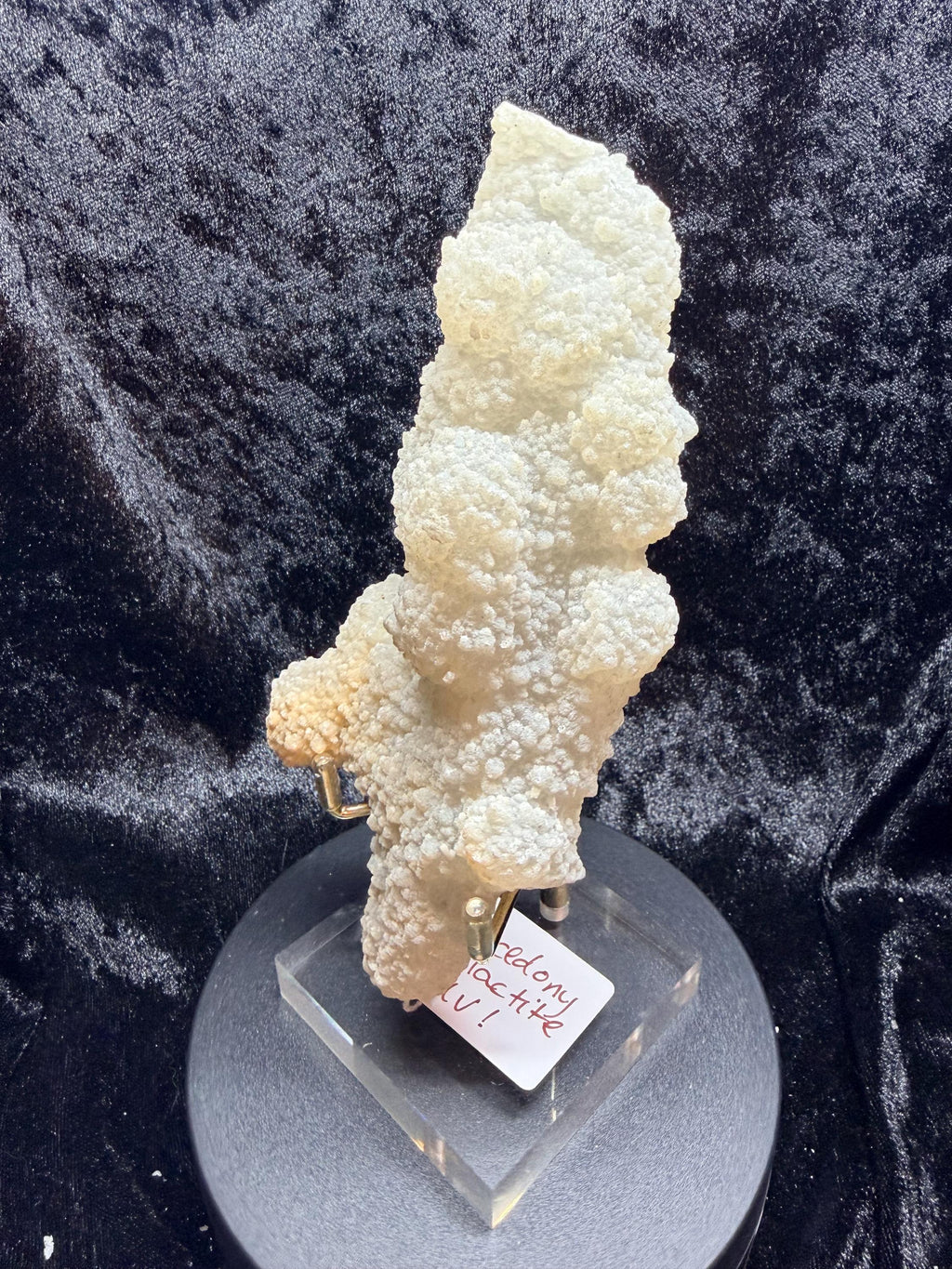 Chalcedony Coral Stalactite: Druzy UV Reactive Crystal