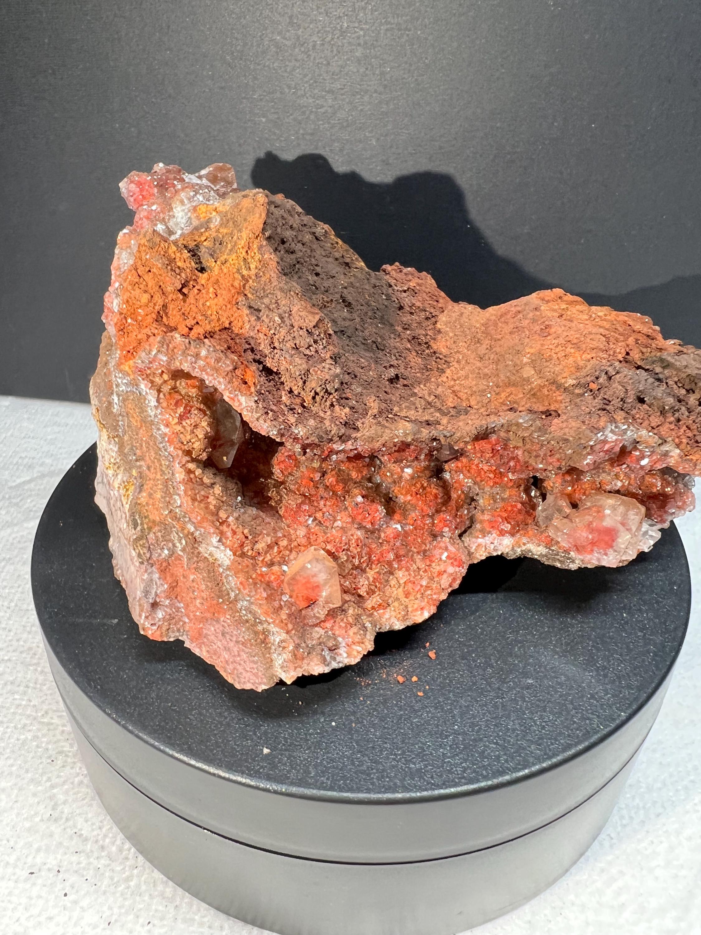 Red diamond calcite from Mexico