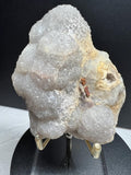 Missouri quartz crystal Druze cluster on lace agate.